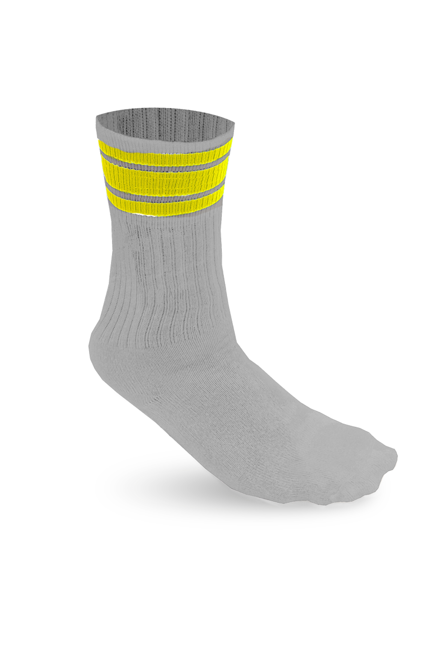 Calza Sport - 0530 - Grigio/Giallo Fluo