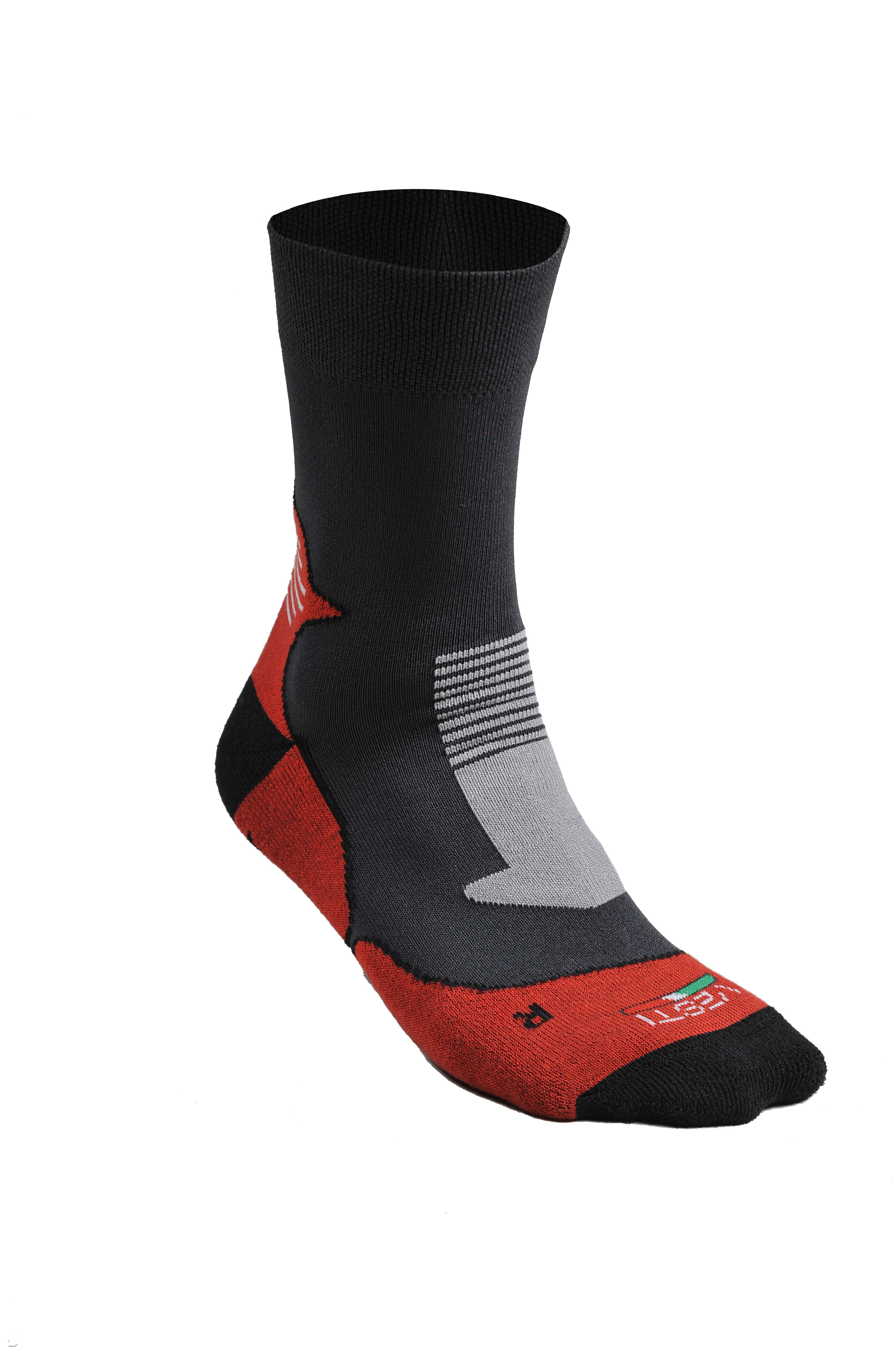 Calze Bamboo Trekking - E4 - Antracite/Rosso