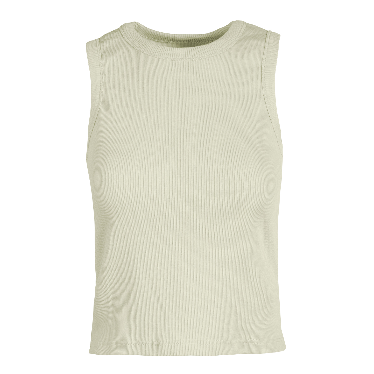 Damen Stretch-Ripp-Tanktop - 38 - Creme XS NEU