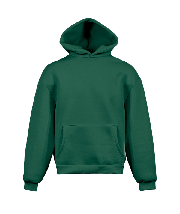 Sweat boxy doux à capuche - VT - Vert forêt XS