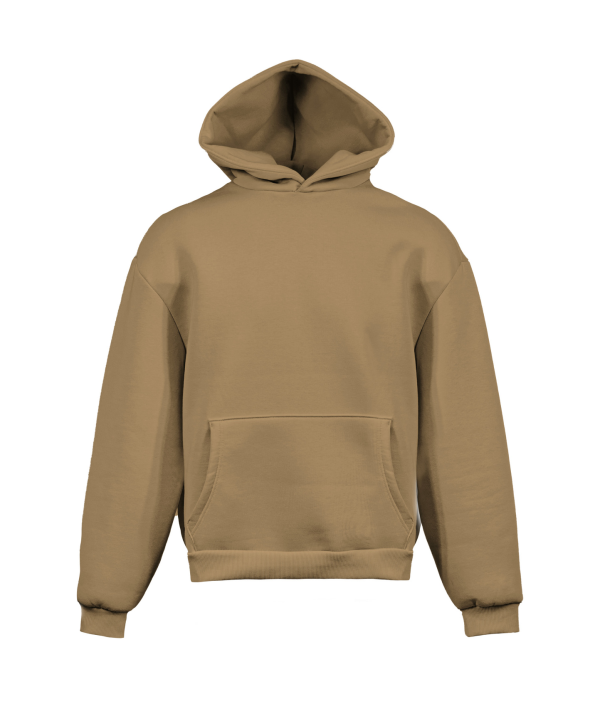 Sweat boxy doux à capuche - TB - Tabac XXS