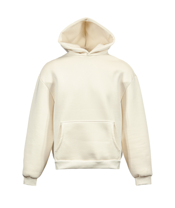 Sweat boxy doux à capuche - 38 - Crème XS NOUVEAU