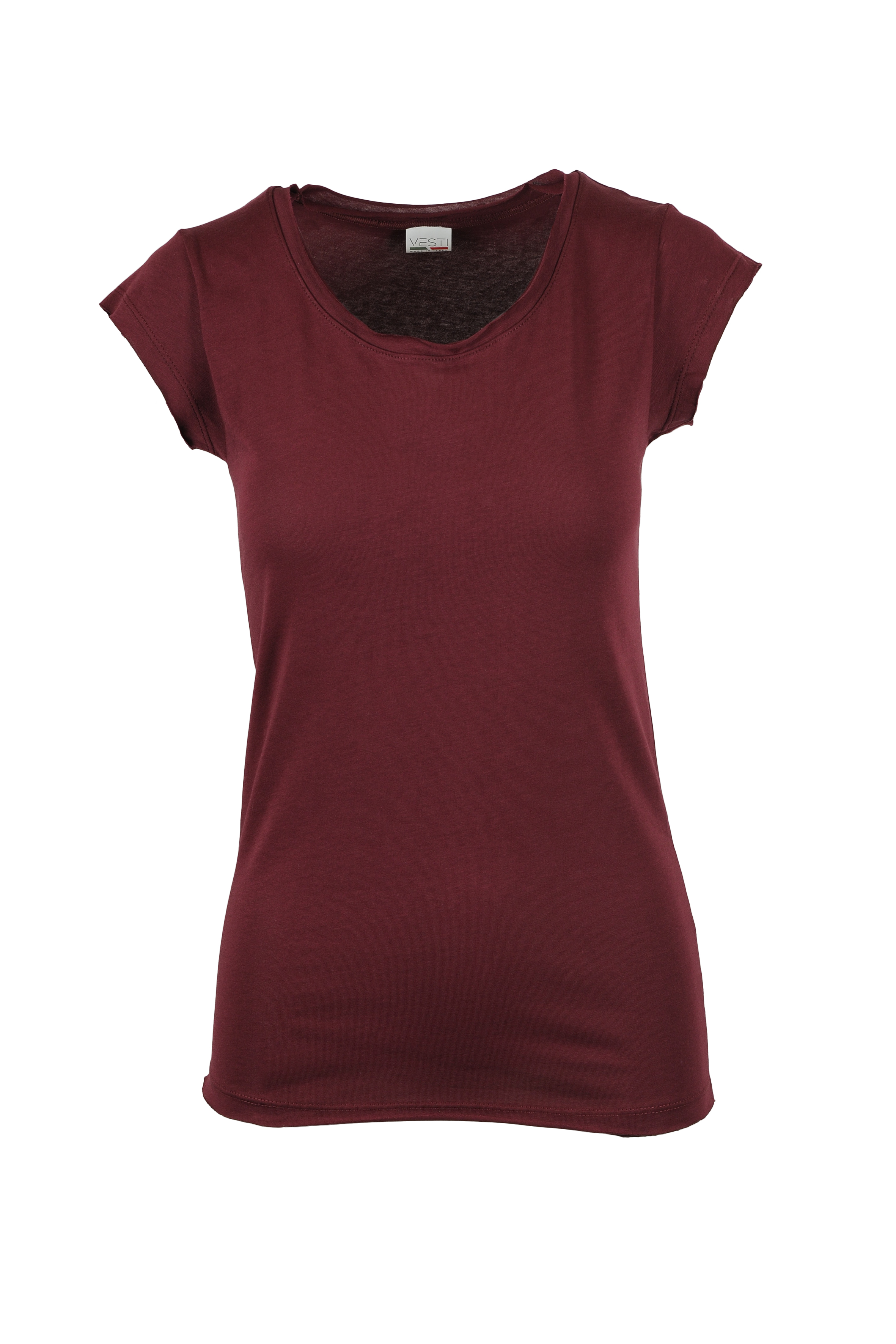 Damenpullover C/TM/CT/V 100% Baumwolle 140 g/m² Melange Grau S - BX - Bordeaux S