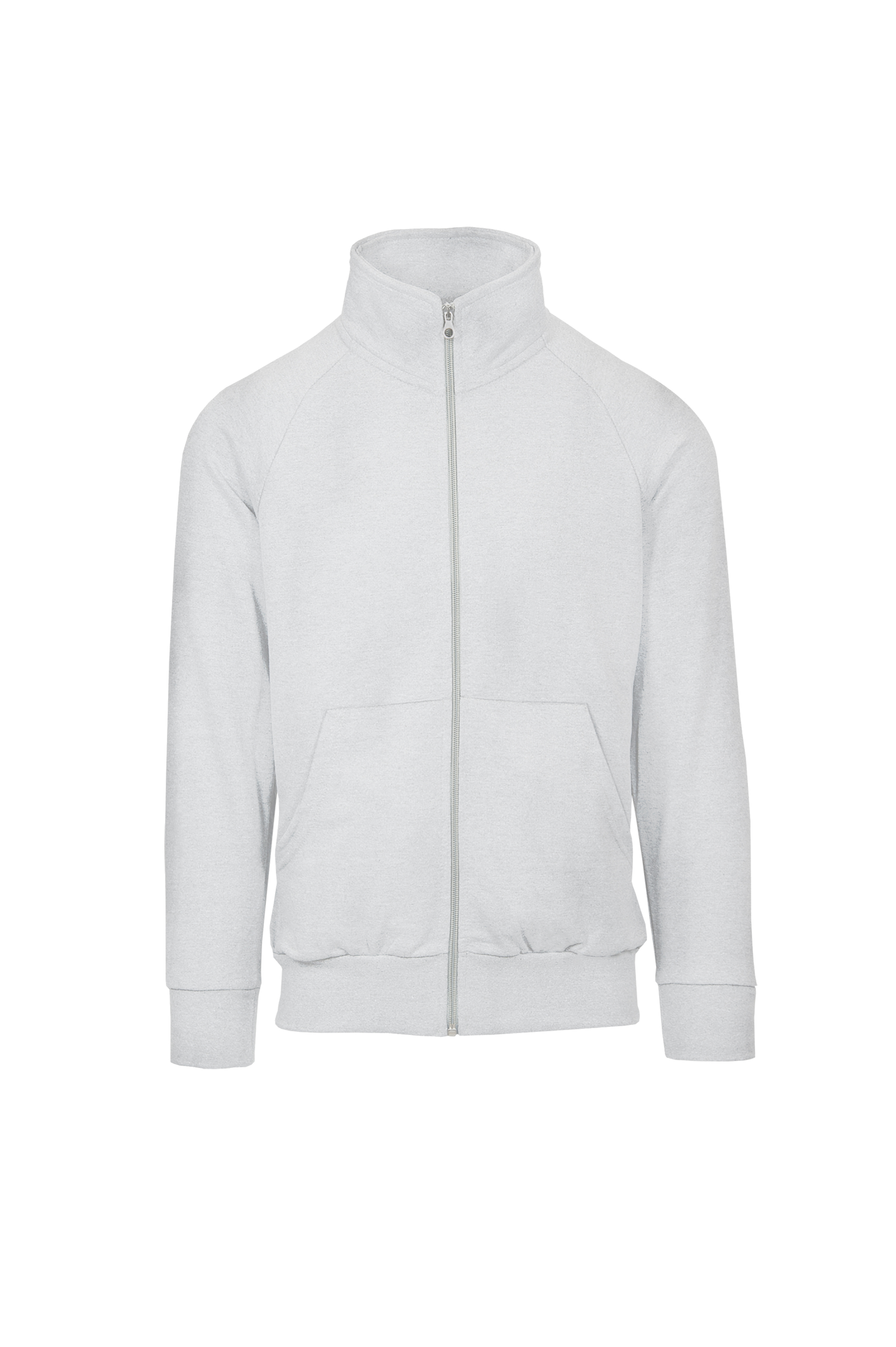 Sweatshirtjacke mit Reißverschluss, Frottee (70 % Baumwolle, 30 % Polyester), 240 g/m², Schwarz, Größe XS - 99 - Weiß XS