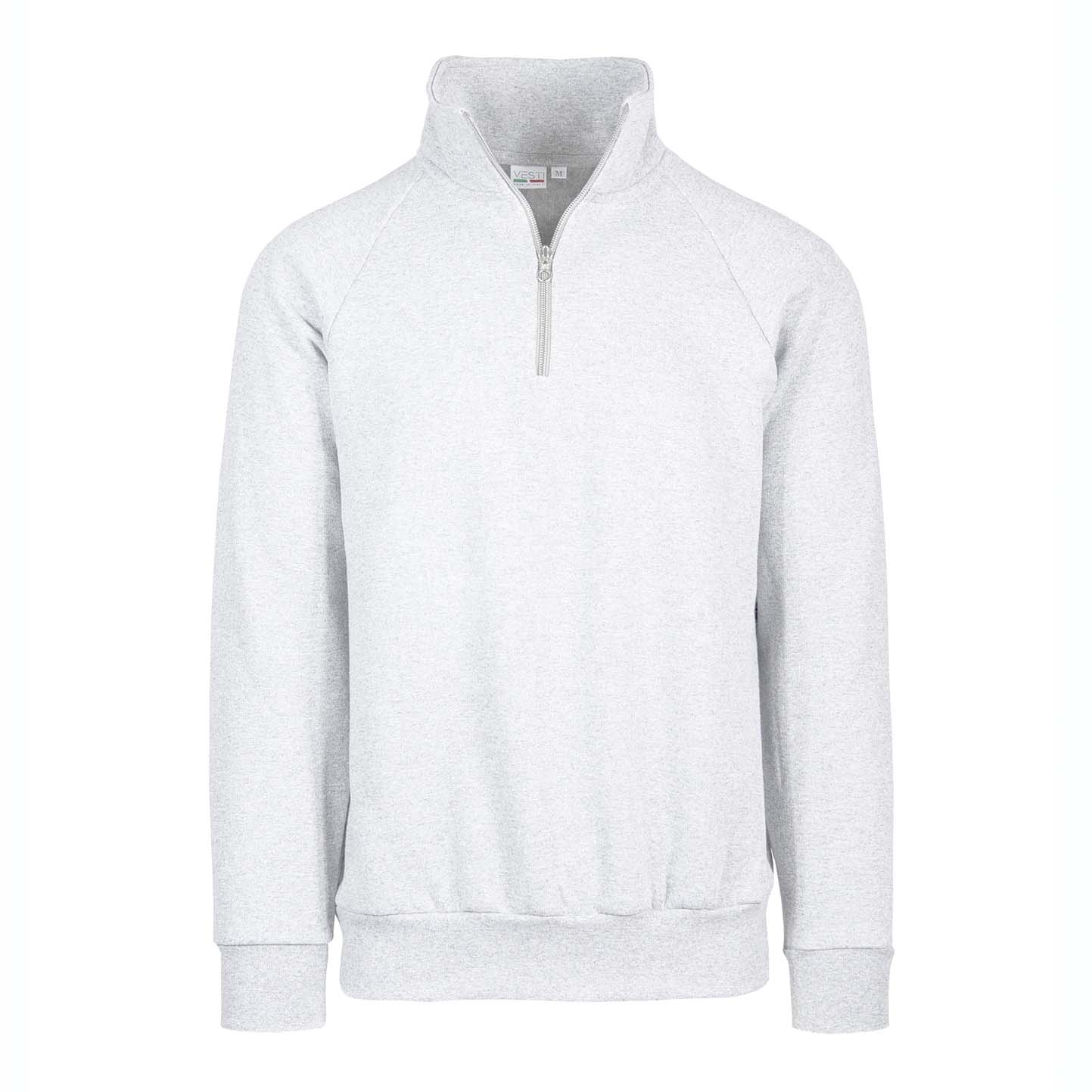 Sweat-shirt unisexe à col zippé 70 % coton / 30 % polyester 280 g/m² Noir XS - 99 - Blanc XS