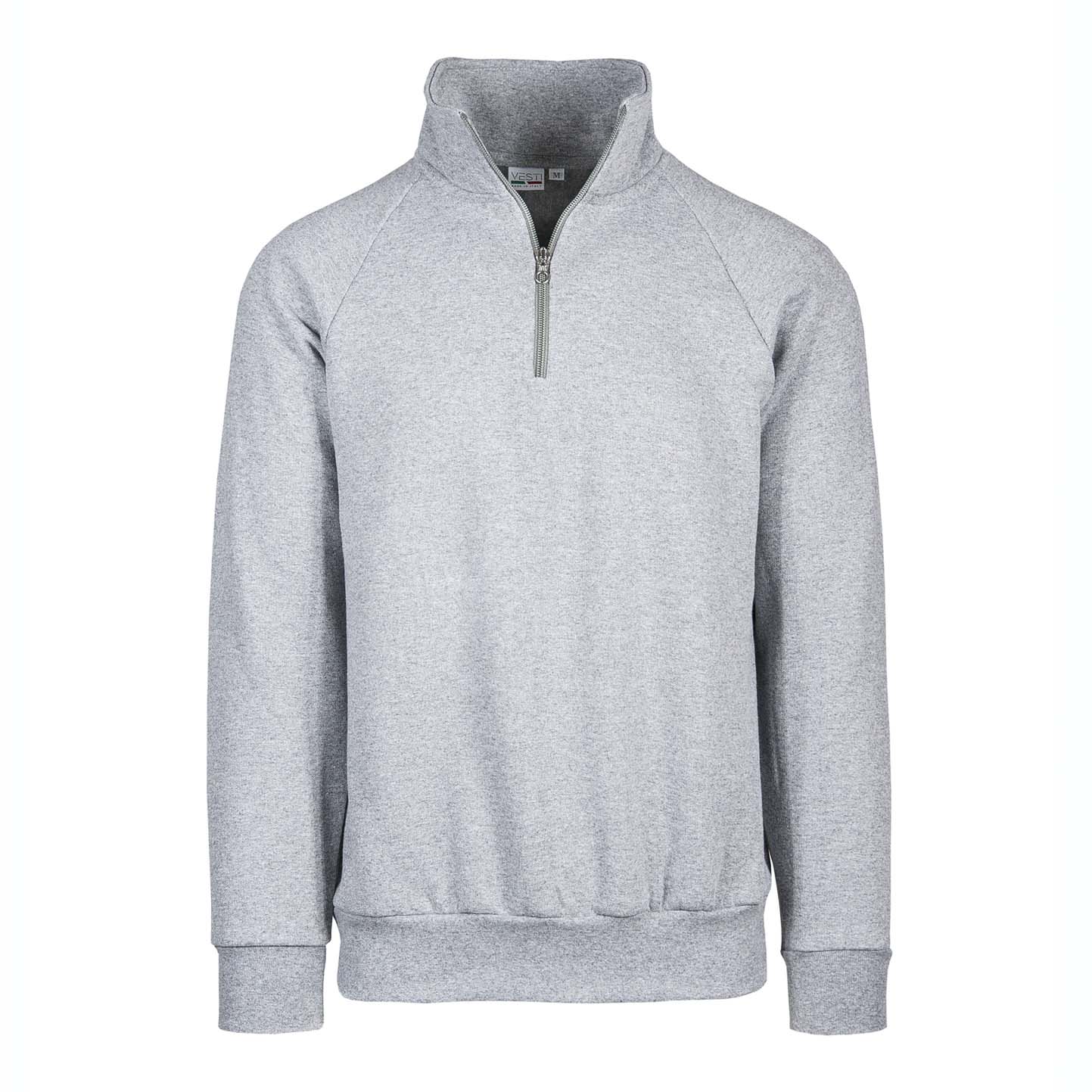 Sweat-shirt unisexe à col zippé 70 % coton / 30 % polyester 280 g/m² Noir XS - 75 - Cendre