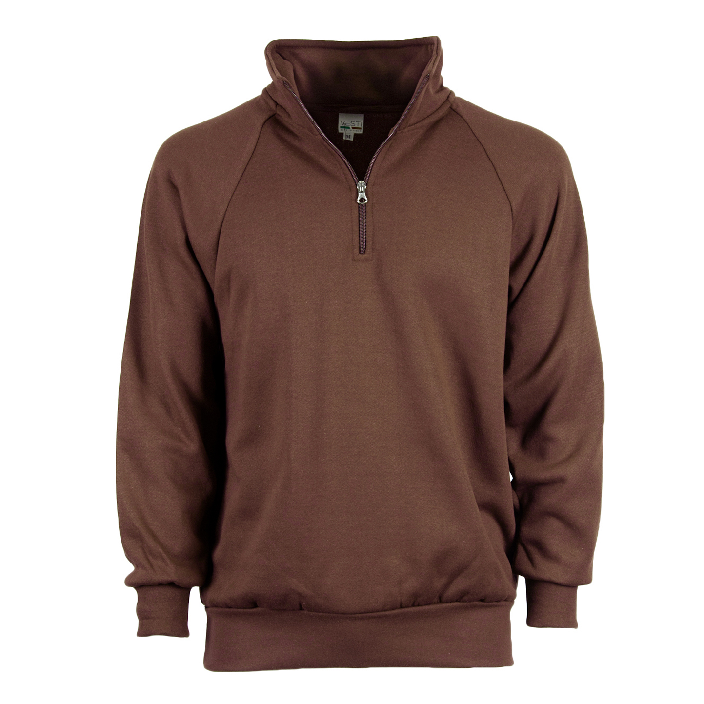Sweat-shirt unisexe à col zippé 70 % coton / 30 % polyester 280 g/m² Noir XS - 50 - Marron XS