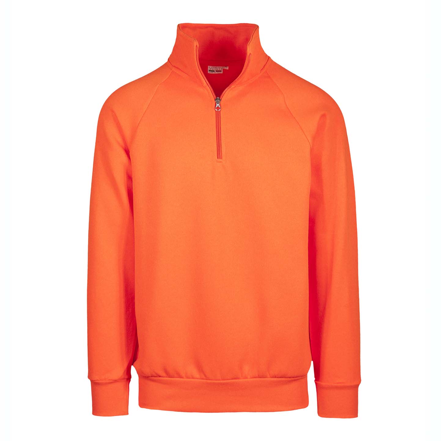 Sweat-shirt unisexe à col zippé 70 % coton / 30 % polyester 280 g/m² Noir XS - AR - Orange Sport XS
