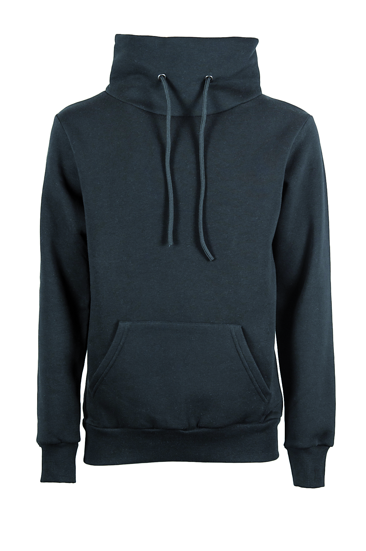 Sweatshirt mit Schal, 75 % Baumwolle, 25 % Polyester, 320 g/m², Schwarz, Größe S - PS - Dark Lead XS