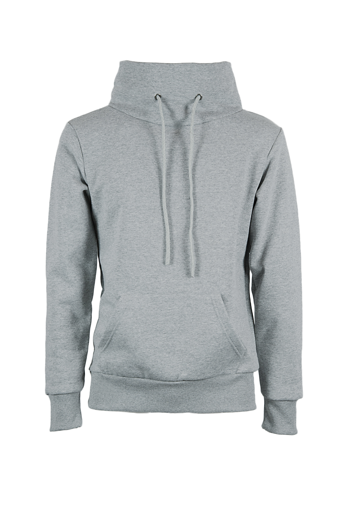 Sweatshirt mit Schal, 75 % Baumwolle, 25 % Polyester, 320 g/m², Schwarz, Größe S - MC - Light Melange S