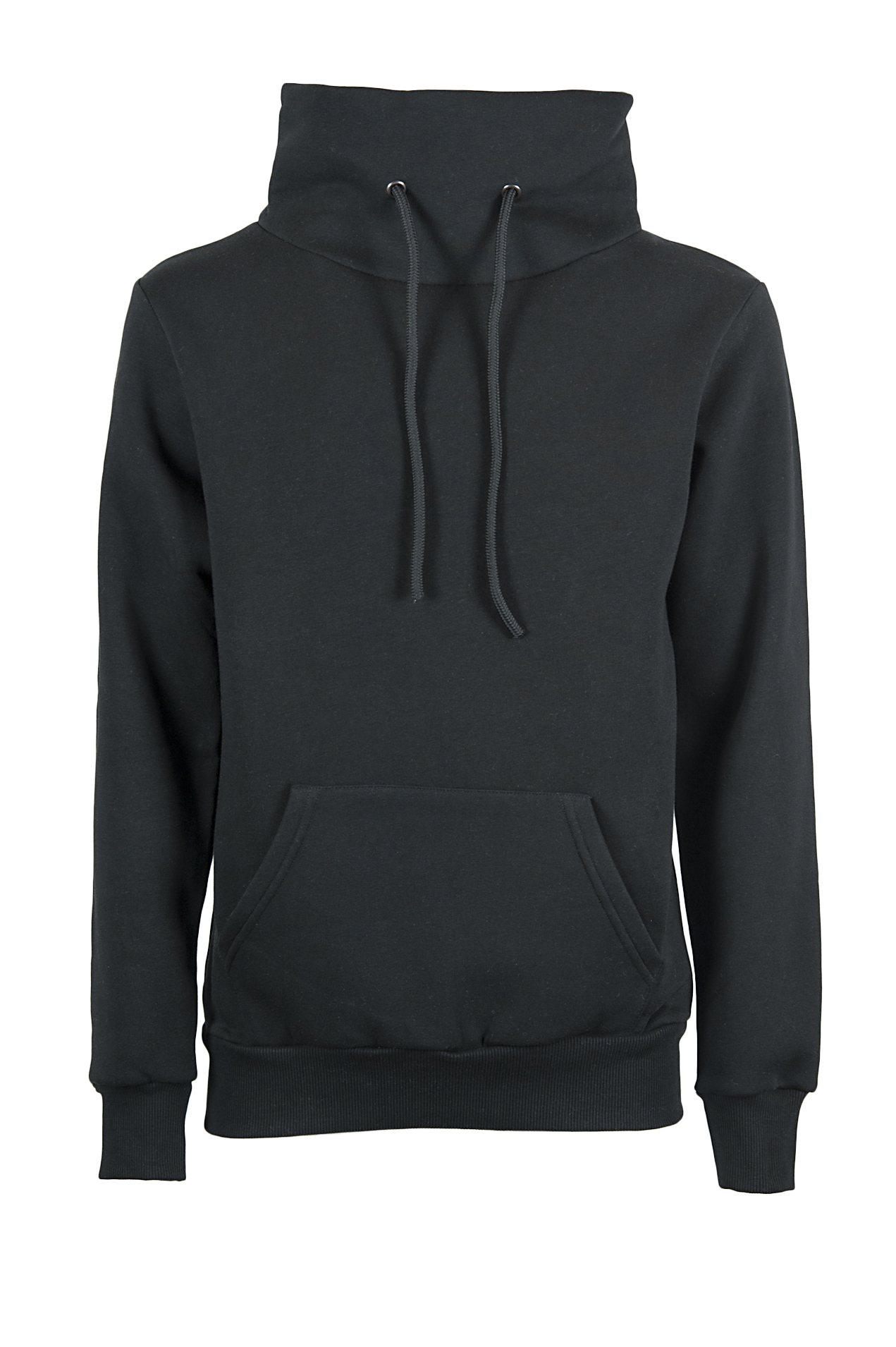 Sweatshirt mit Schal, 75 % Baumwolle, 25 % Polyester, 320 g/m², Schwarz, Größe S - 12 - Schwarz