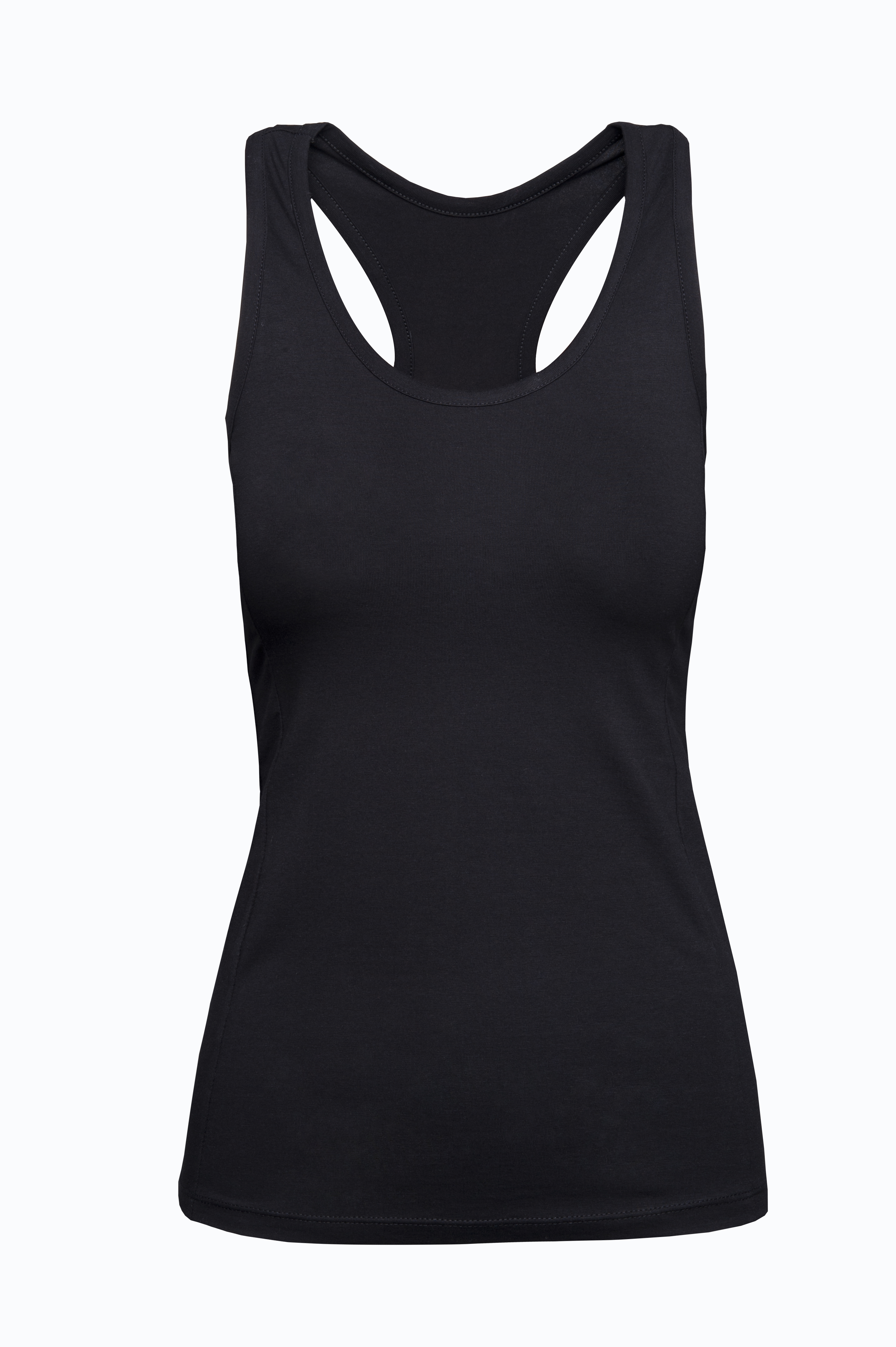 Débardeur dos nageur femme, 90 % coton, 10 % polyester, 170 g/m², gris chiné, taille XS - 12 - Noir