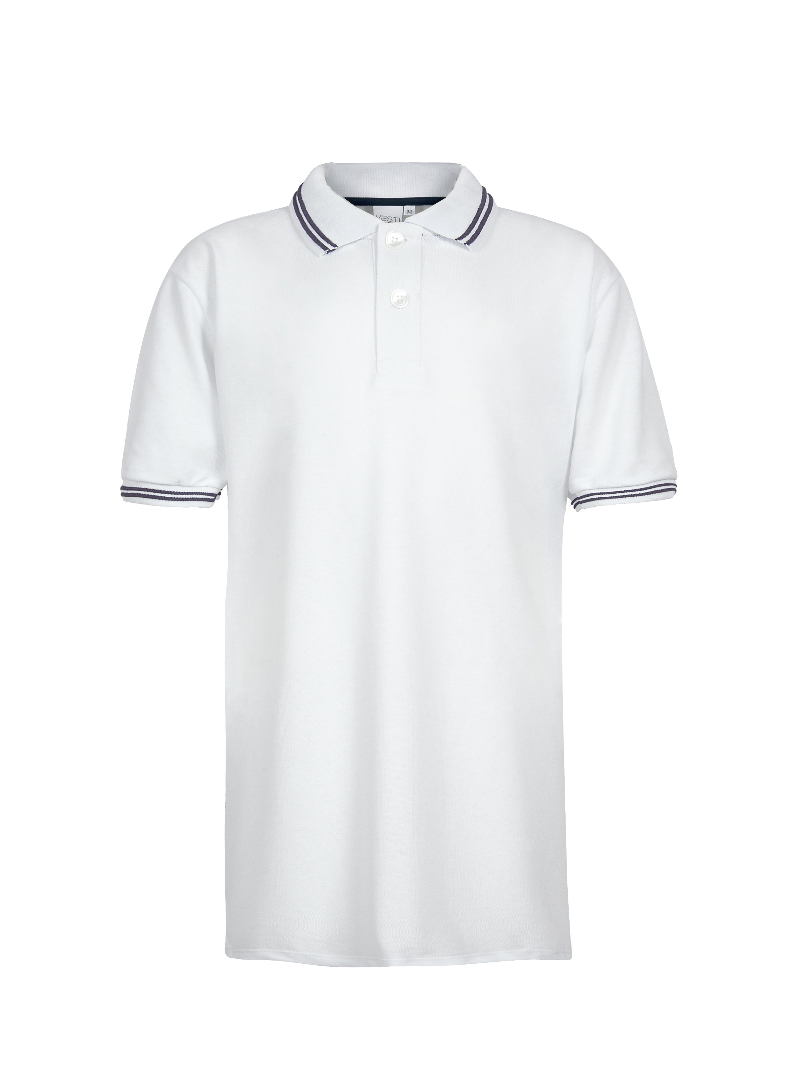 Polo Trim Piquè Bambino Manica Corta - 9918 - Bianco/Blu