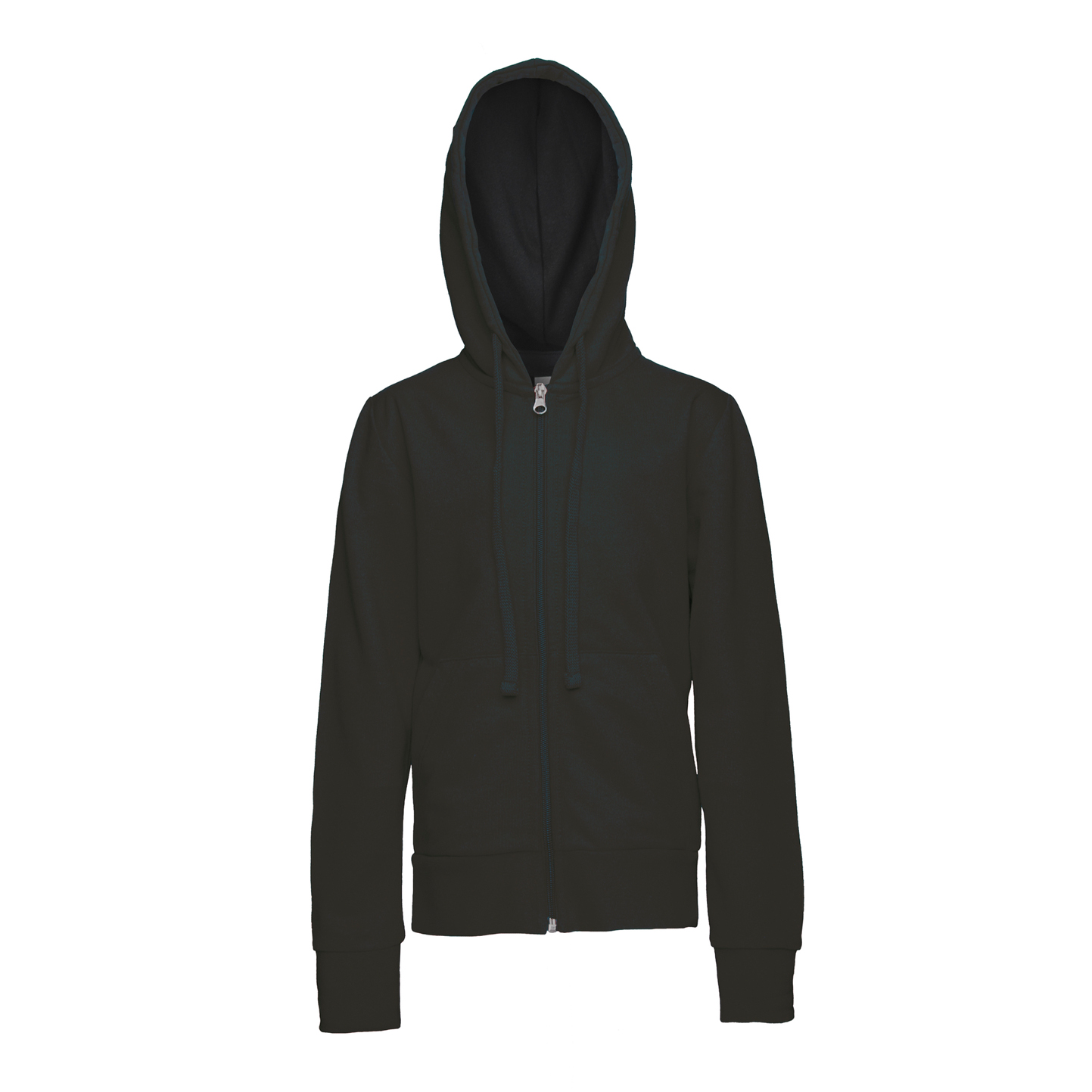 Kinder-Sweatshirt mit Reißverschluss, 70 % Baumwolle, 30 % Polyester, 240 g/m², Schwarz, Größe XXS - 12 - Schwarz