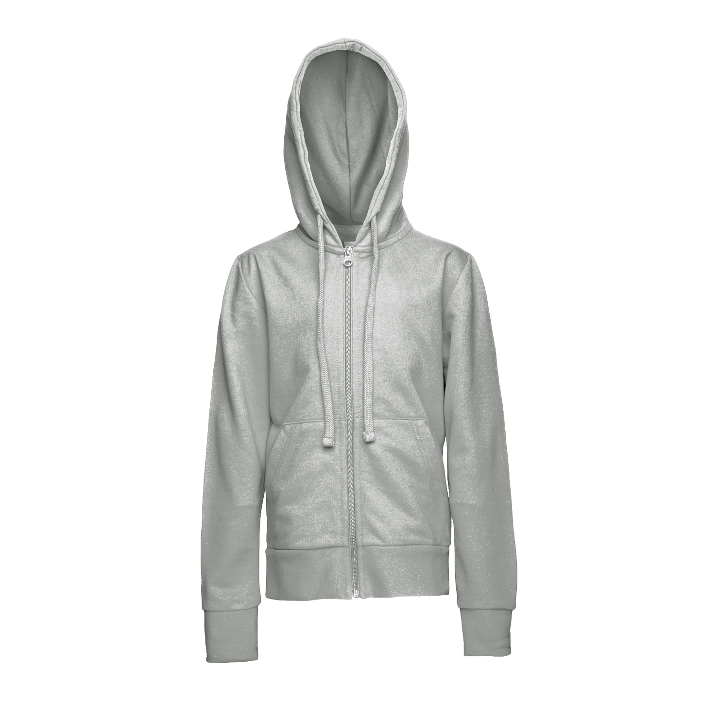 Kinder-Sweatshirt mit Reißverschluss, 70 % Baumwolle, 30 % Polyester, 240 g/m², Schwarz, Größe XXS - 75 - Asche