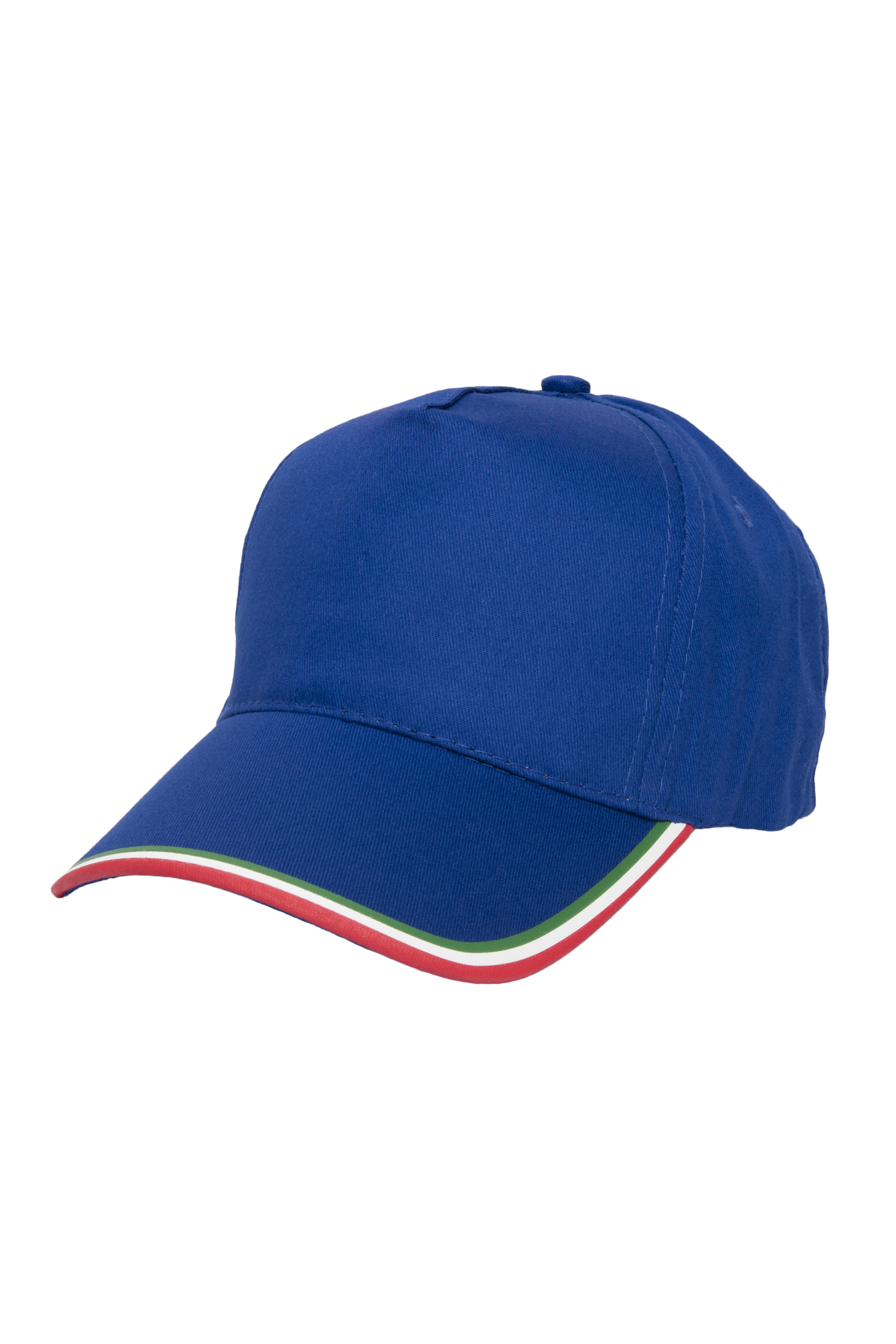 Italienische 5-Panel-Cap, 100 % Baumwolle, Marineblau - RB - Königlich