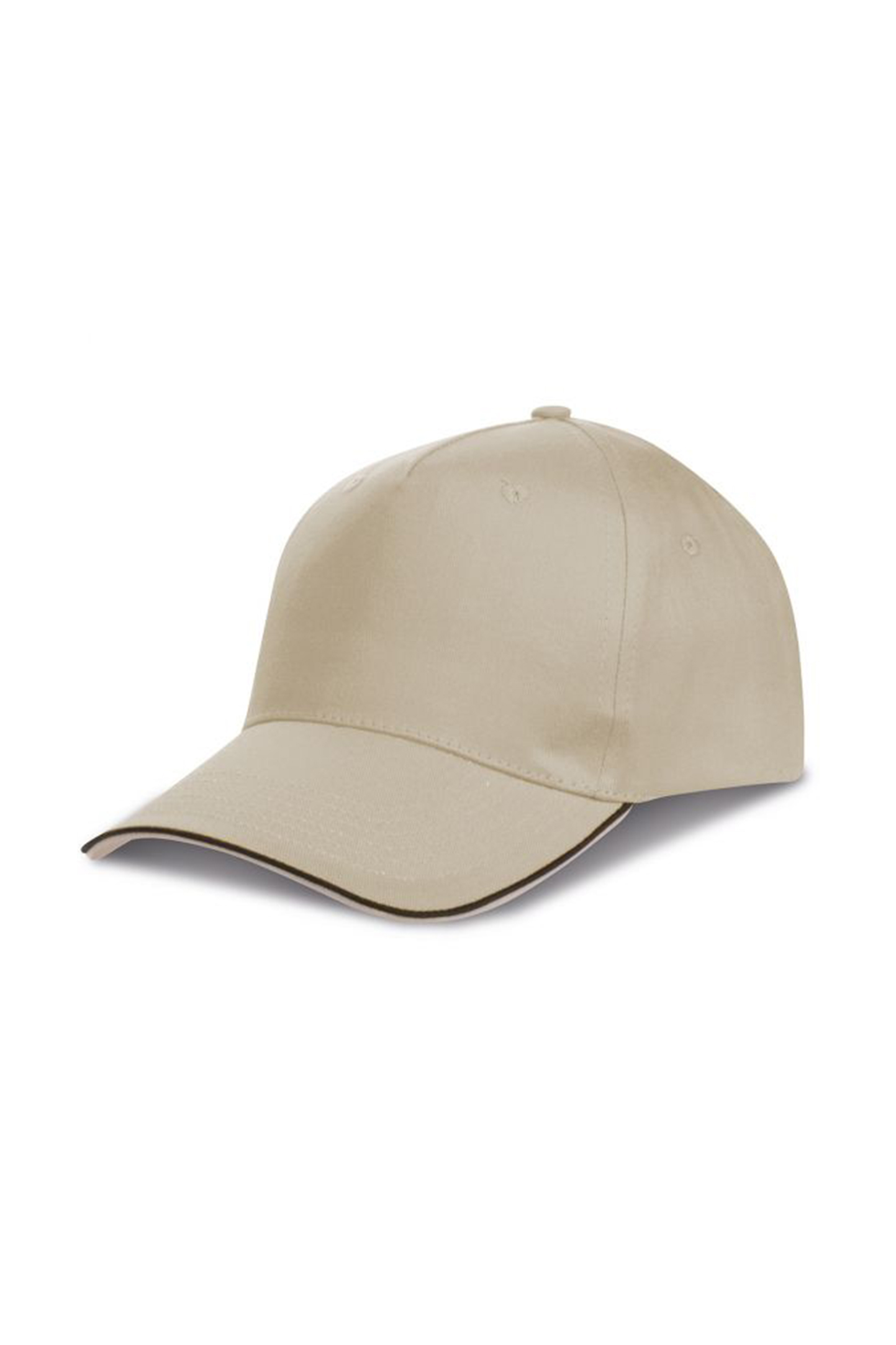 Casquette Energy Cap 5 panneaux 100 % coton beige - BE - Beige