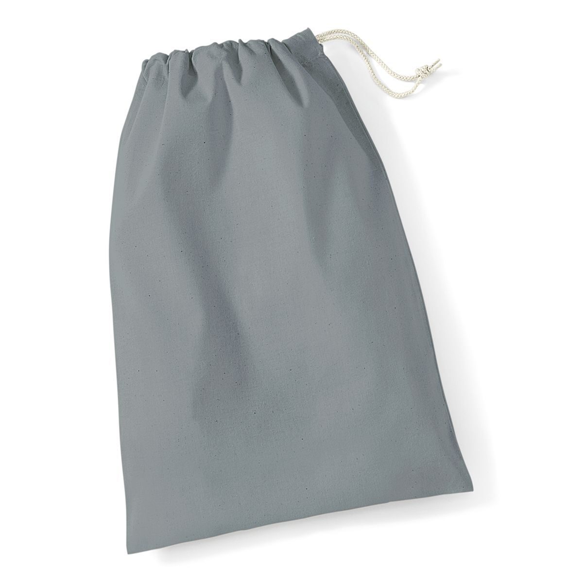 Baumwolltasche Größe L - PUG - Reines Grau