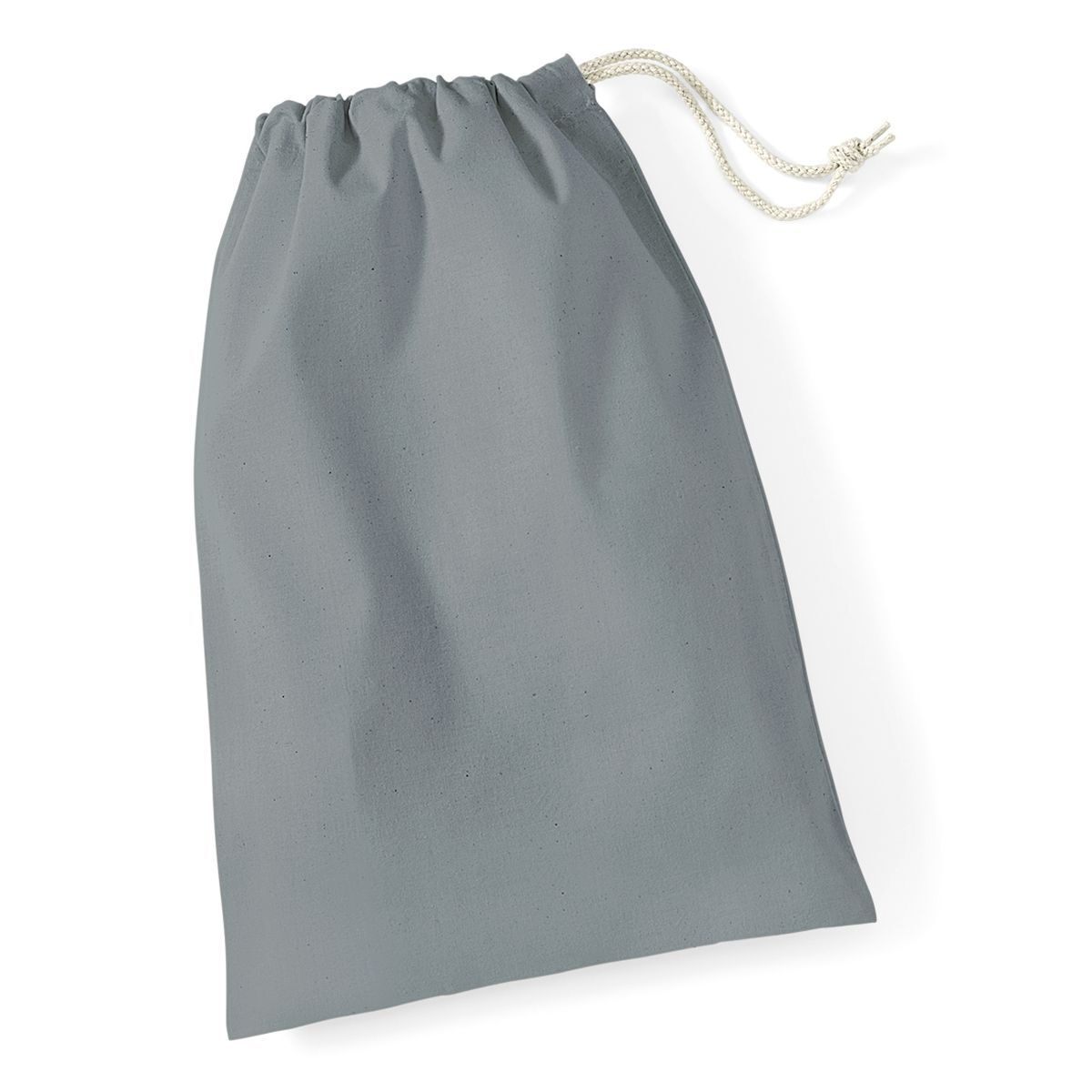 Baumwolltasche Größe M - PUG - Reines Grau