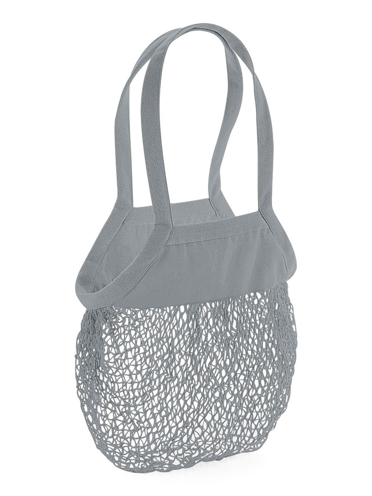 Sac à provisions en filet de coton biologique - PUG - Gris pur
