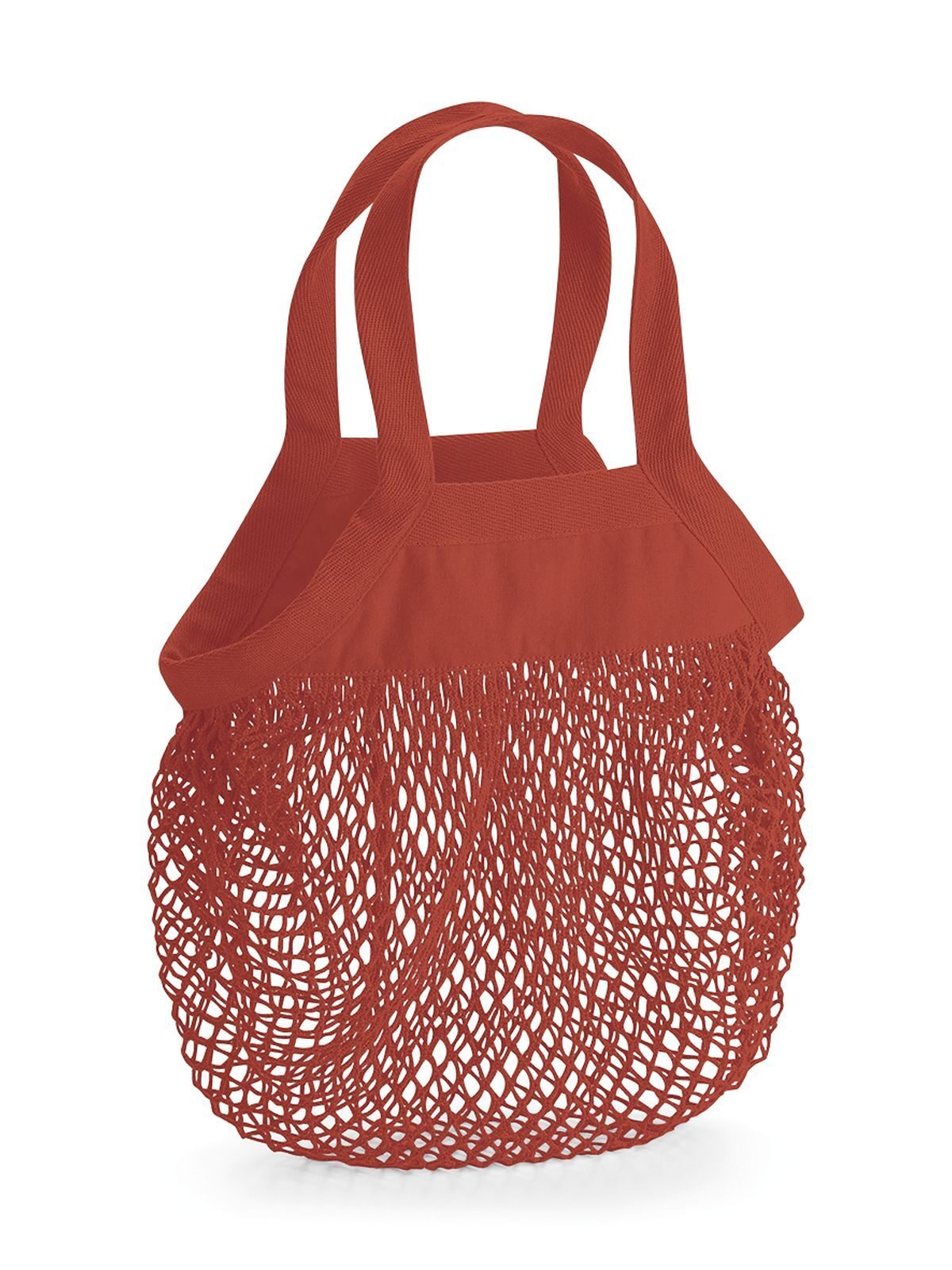 Sac à provisions en coton biologique à mailles courtes - RUS - Rouiller