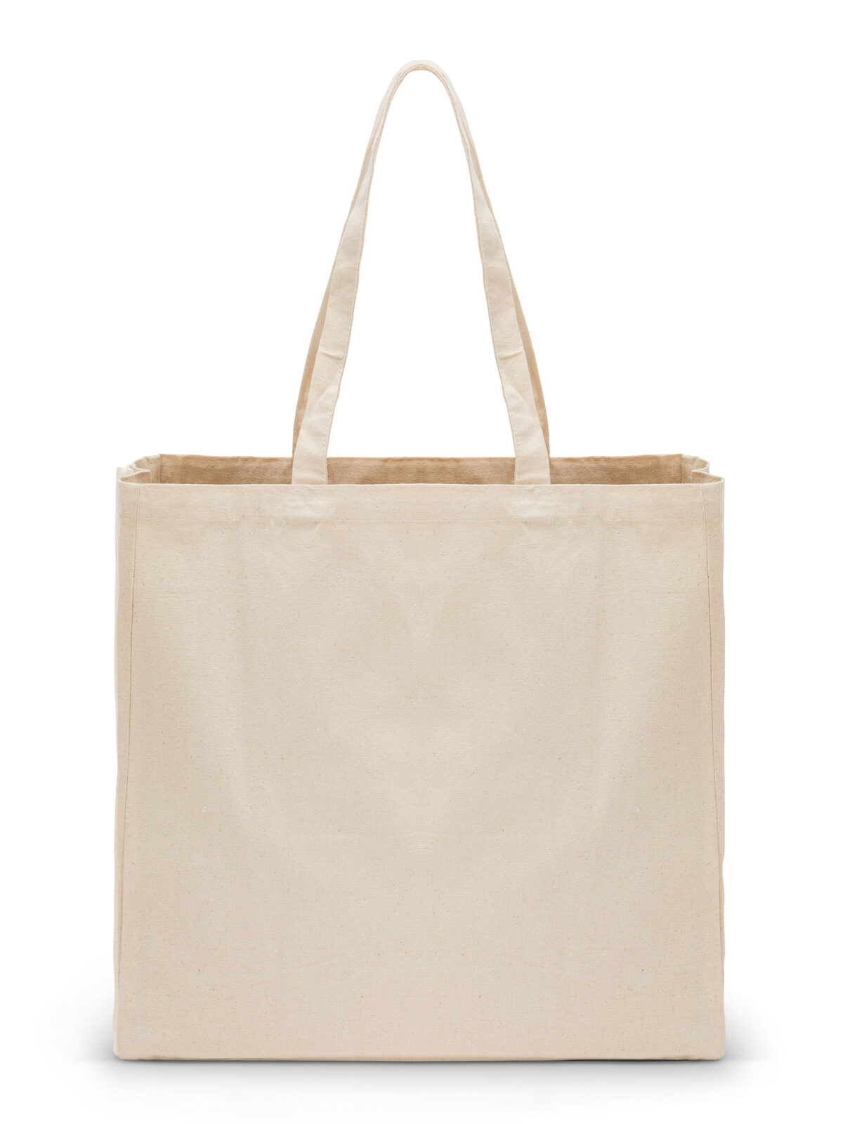 Sac cabas en toile avec soufflet - NA - Naturel
