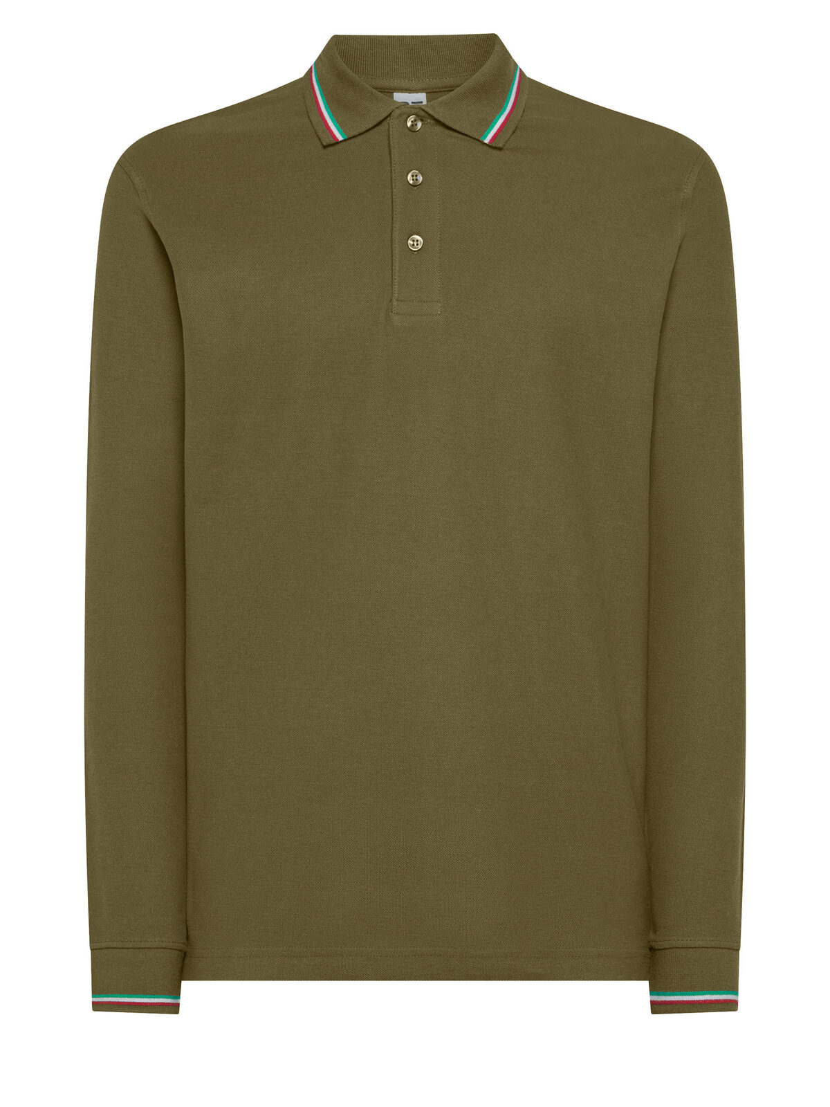 Polo Italie manches longues - OL - Olive