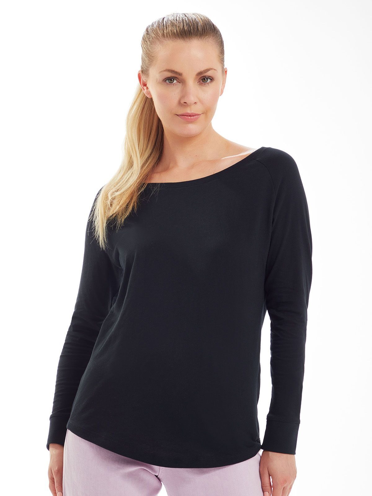 T-shirt à manches longues ample pour femme
