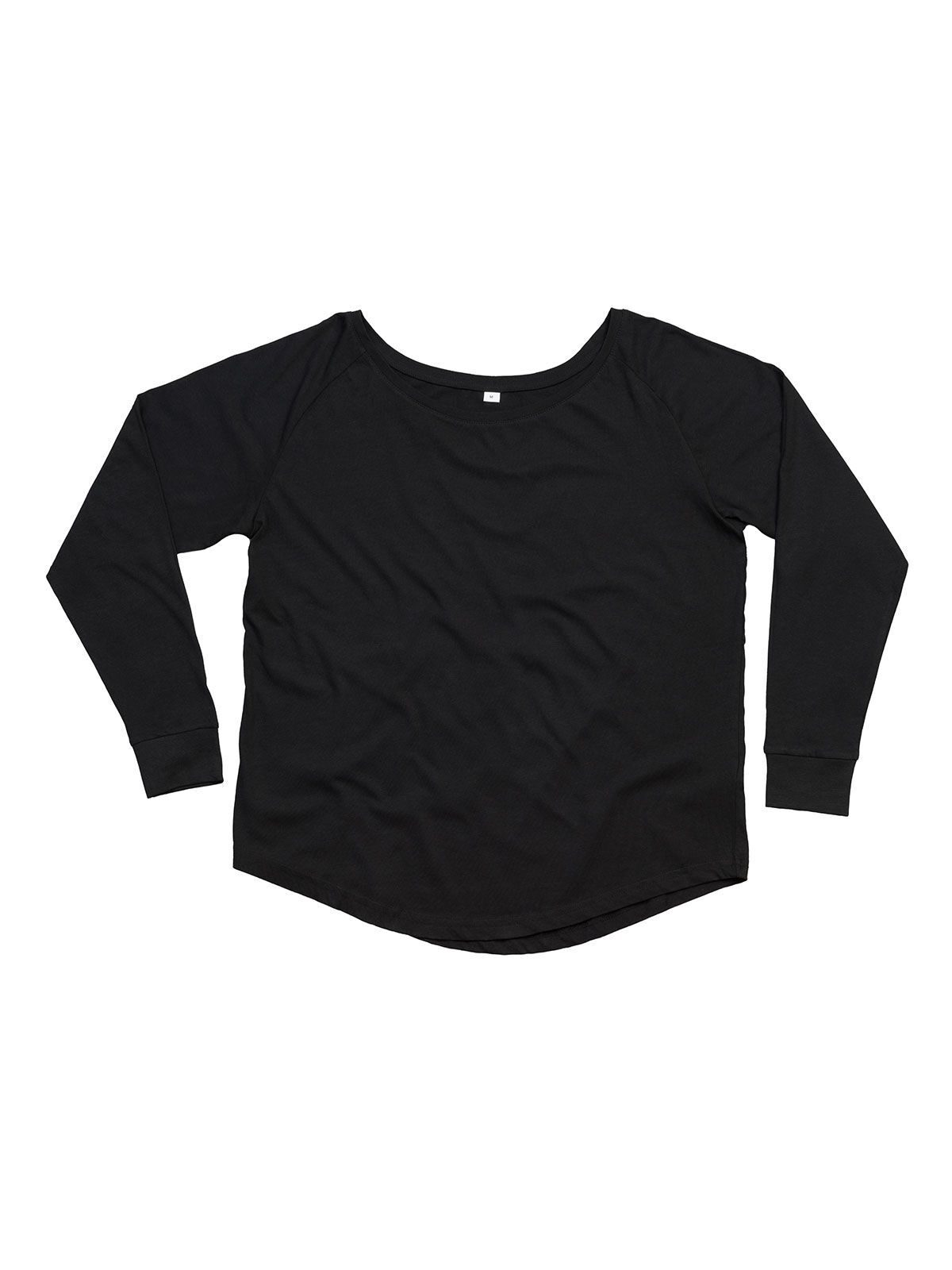 T-shirt à manches longues ample pour femme - BK - Noir