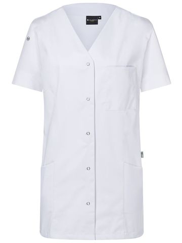 Blouse de travail pour femme avec boutons-pression - 3 - Blanc