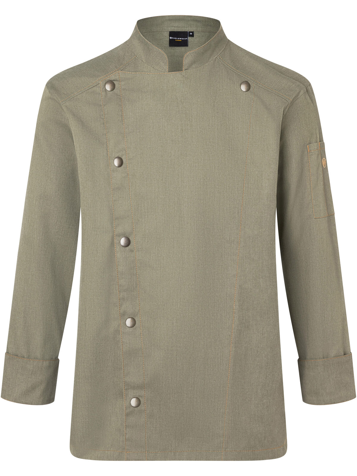 Chef Jacket Jeans-Style - 67 - Sage (ca. Pantone 416C)