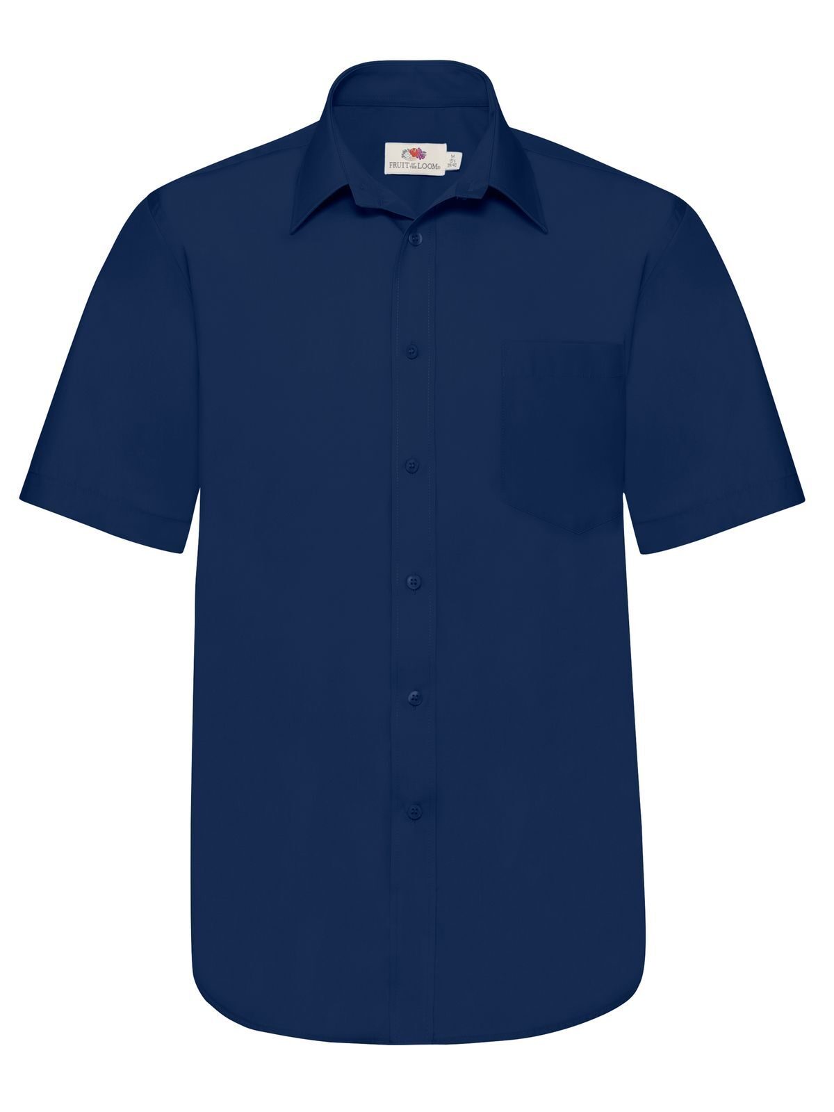 Popeline-Hemd, langärmelig - 32 - Marineblau