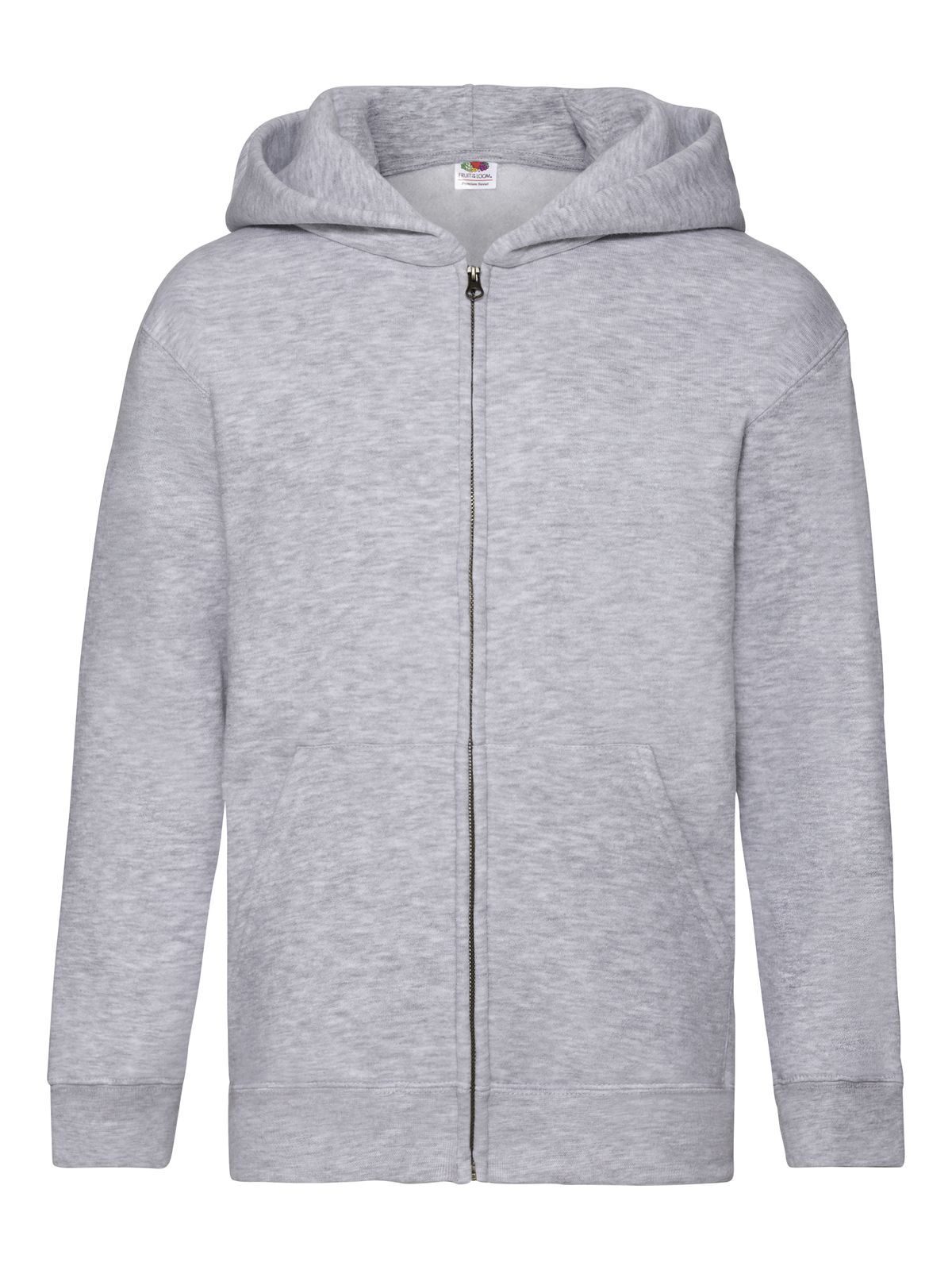 Sweat à capuche pour enfant avec fermeture éclair intégrale - 94 - Gris chiné