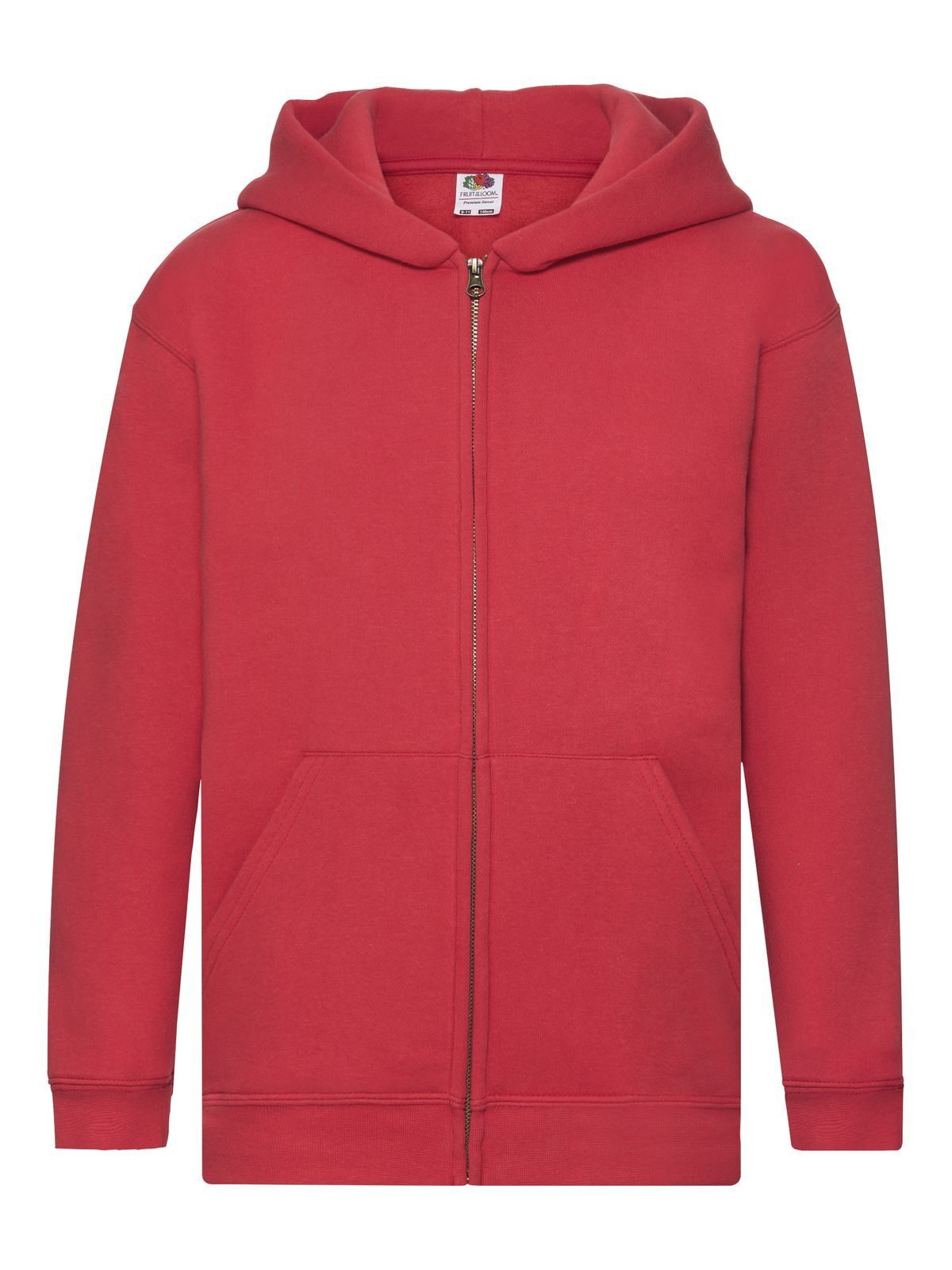 Sweat à capuche pour enfant avec fermeture éclair intégrale - 40 - Rouge