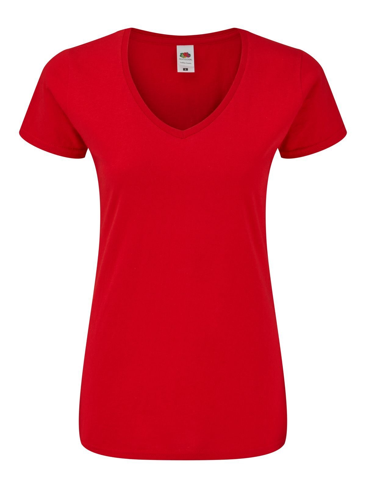 Ladies´ Iconic 150 V Neck T - 40 - Red