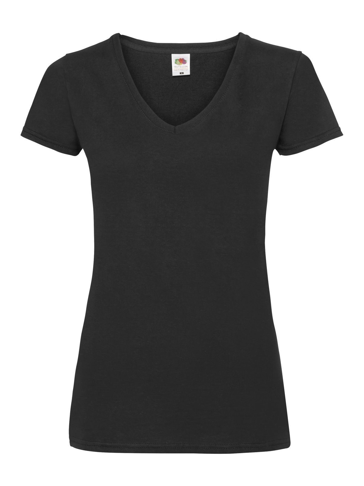 Ladies´ Valueweight V Neck T - 36 - Black