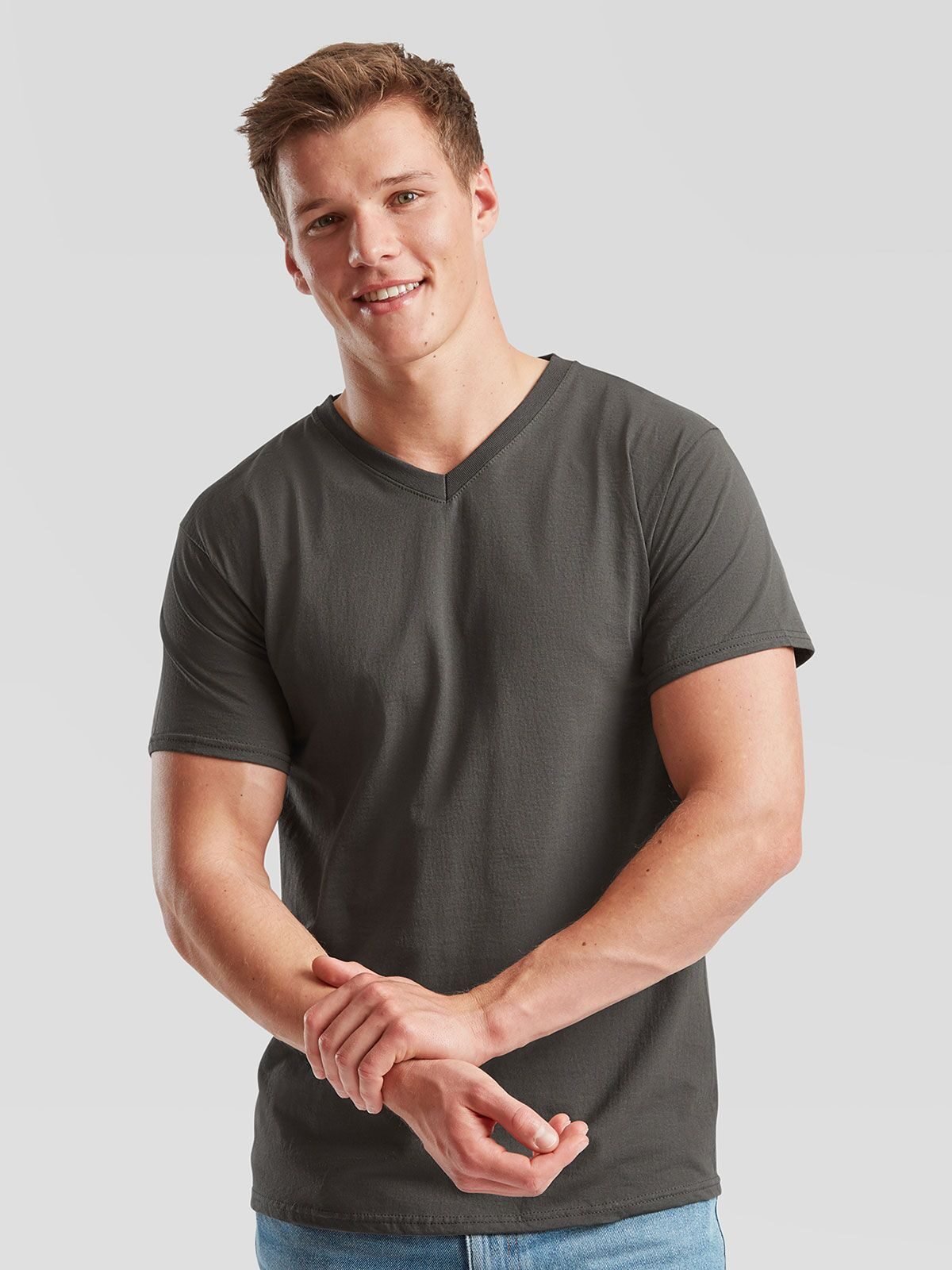 T-shirt à col en V Valueweight