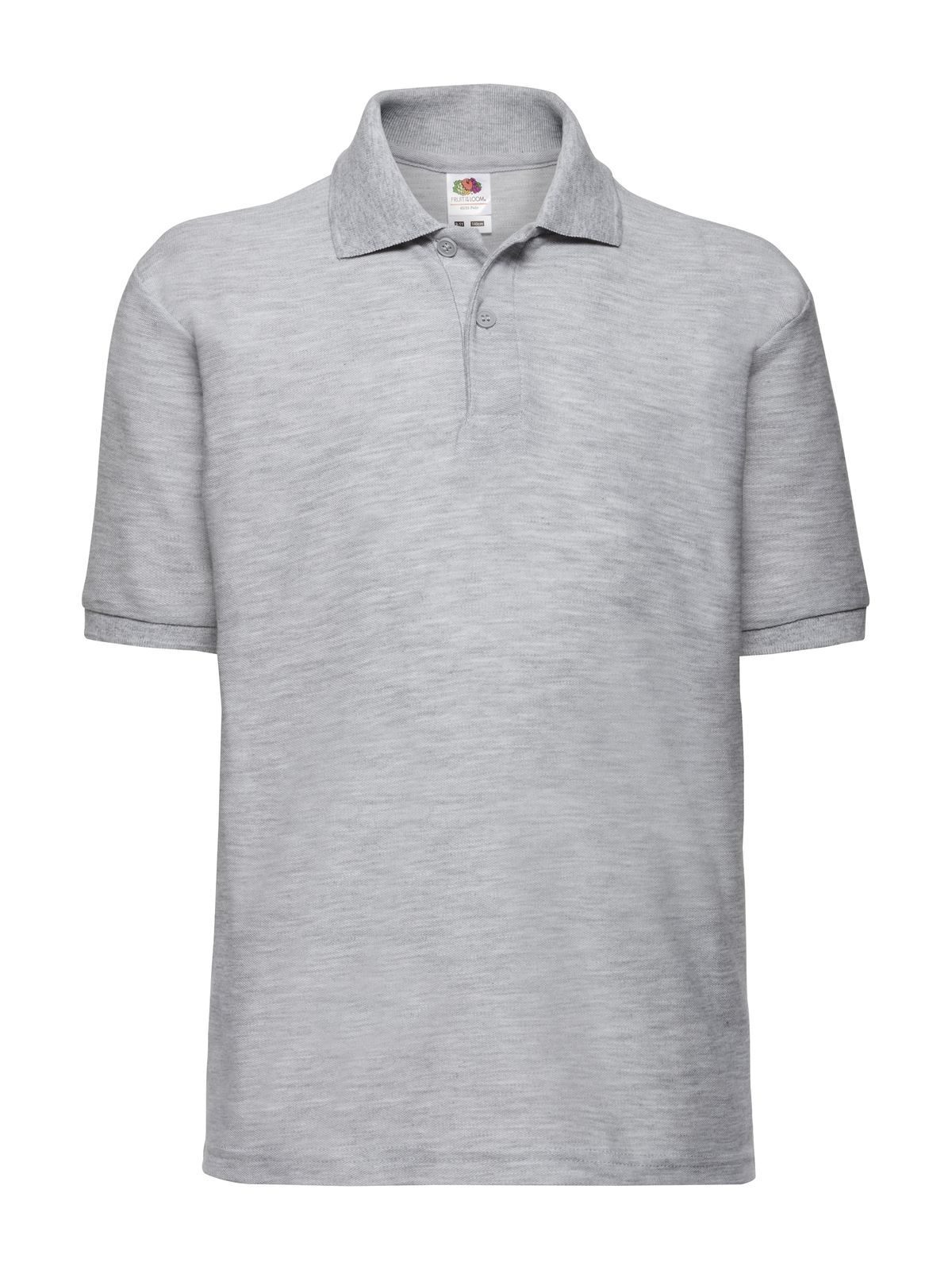 Kinder-Polohemd 65/35 - 94 - Melange Grey