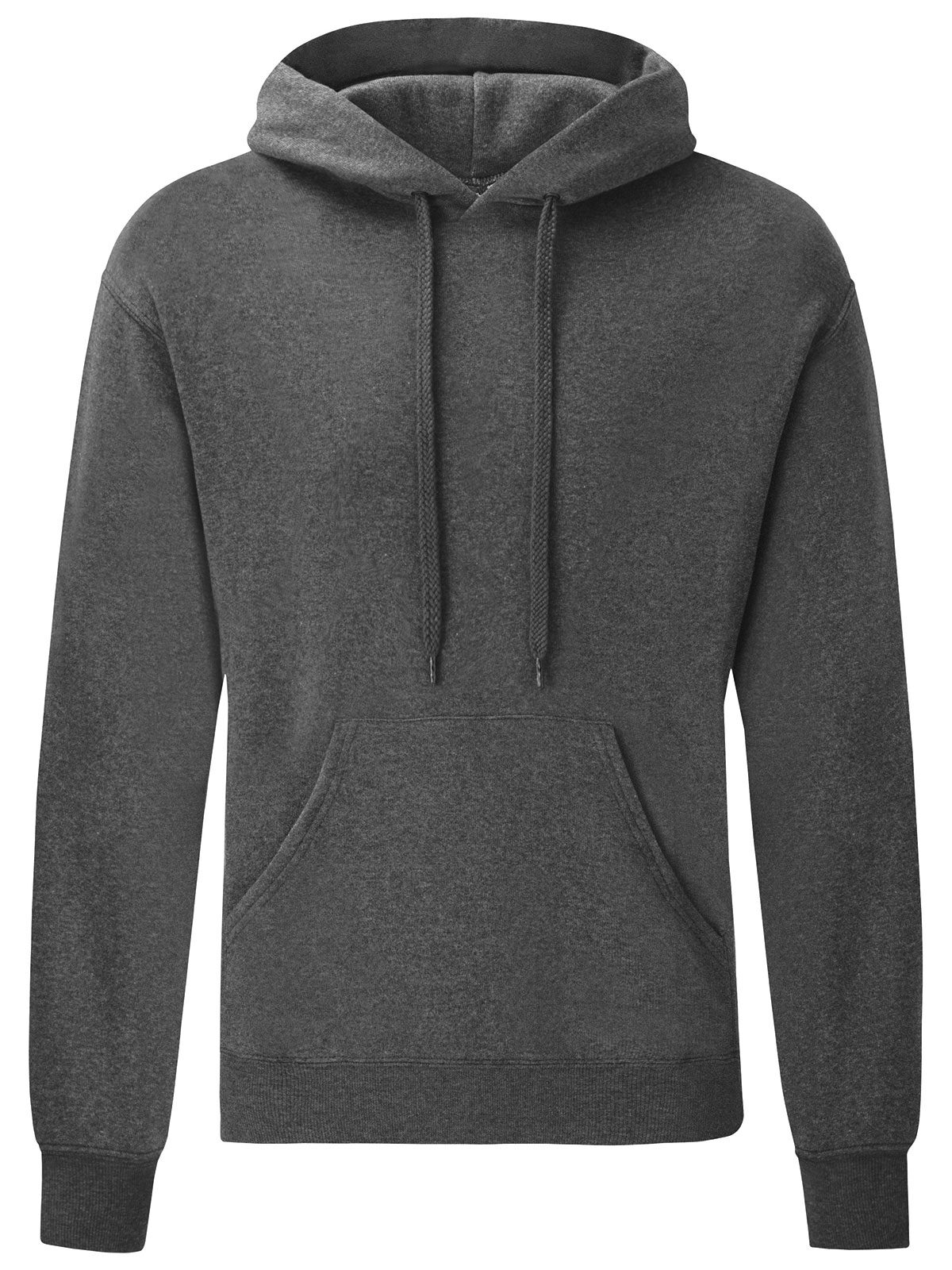 Klassischer Kapuzenpullover - HD - Dunkelmeliertes Grau