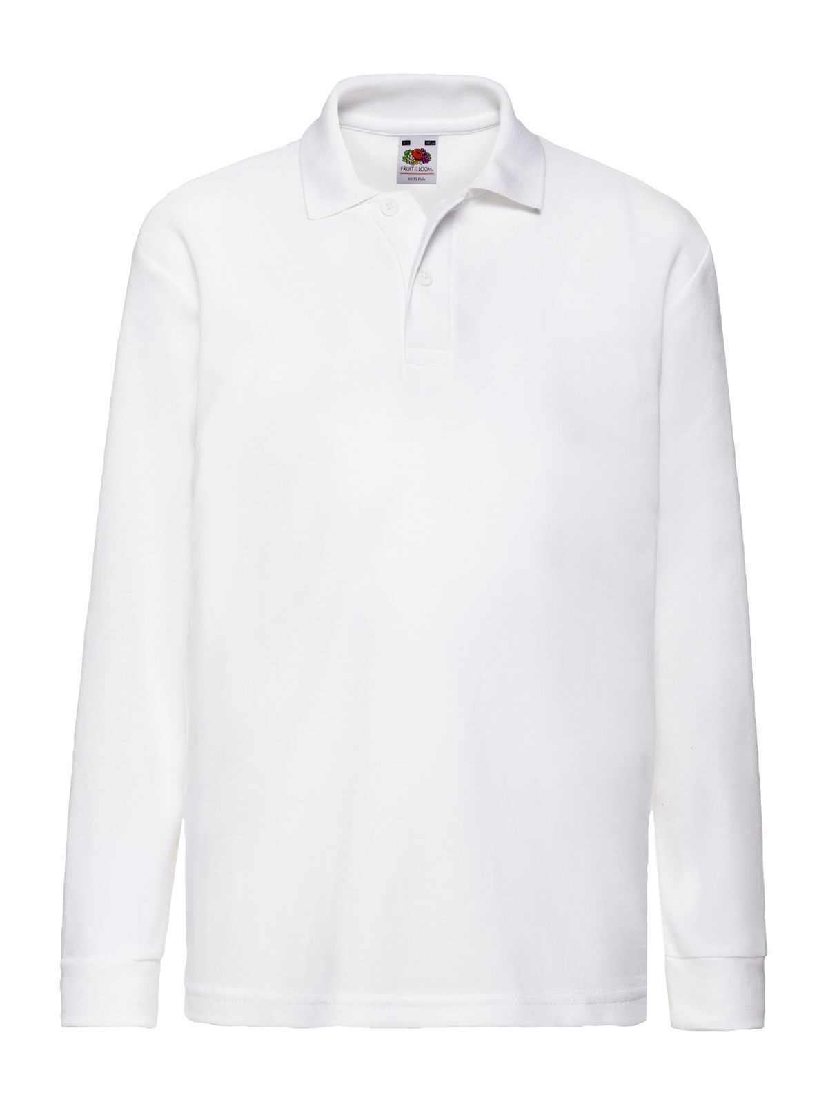 Kids´ Long Sleeve 65/35 Polo - 30 - White