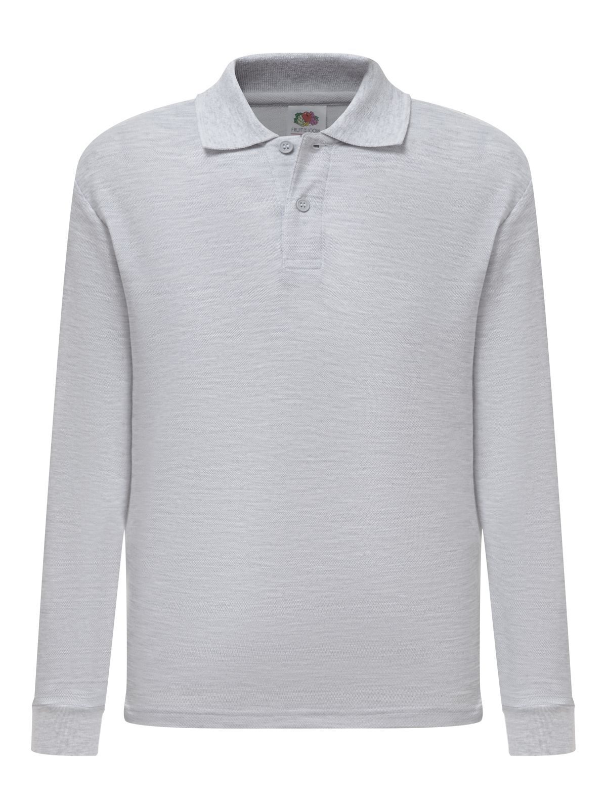 Kids´ Long Sleeve 65/35 Polo - 94 - Heather Grey