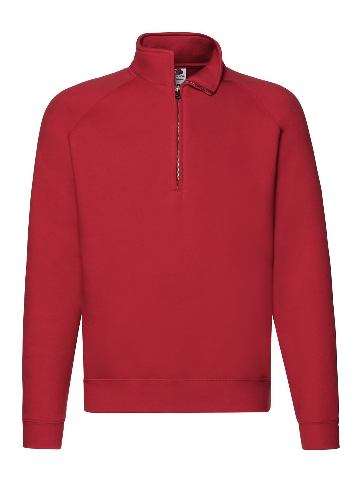 Premium Zip Neck Raglan Sweat - 40 - Red