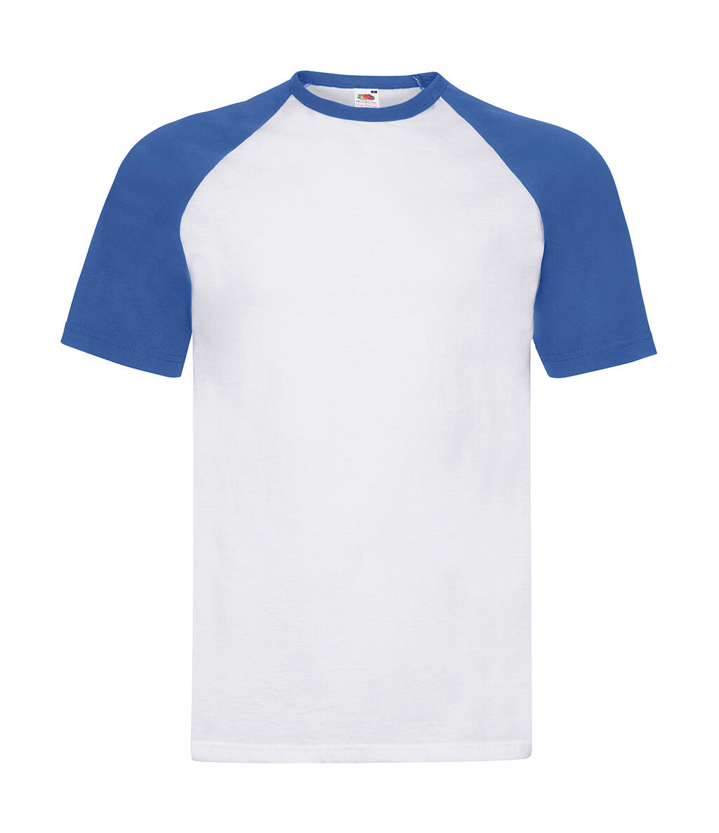 Short Sleeve Baseball T - AW - Bianco/Royal