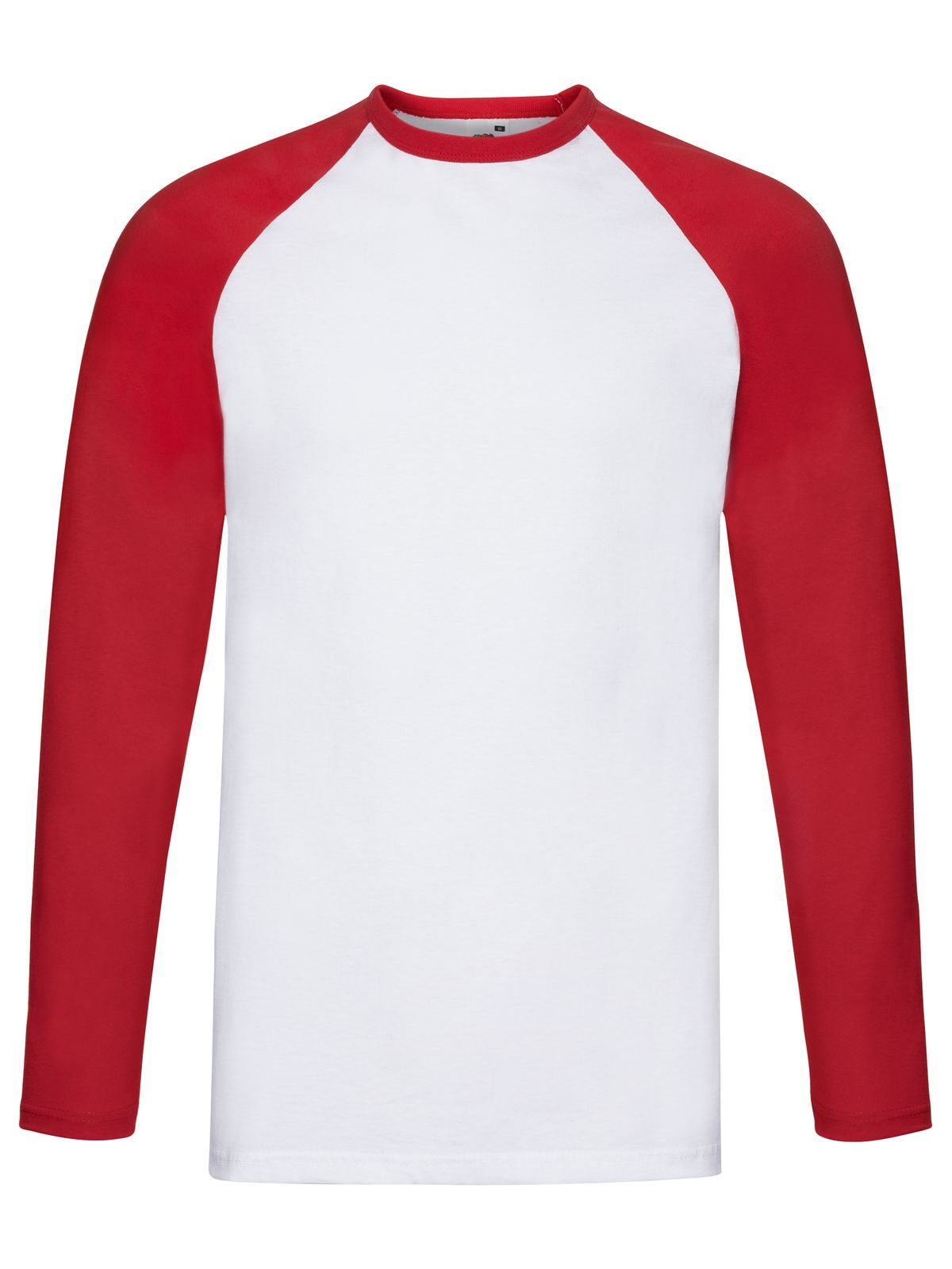 Long Sleeve Baseball T - WM - Bianco/Rosso