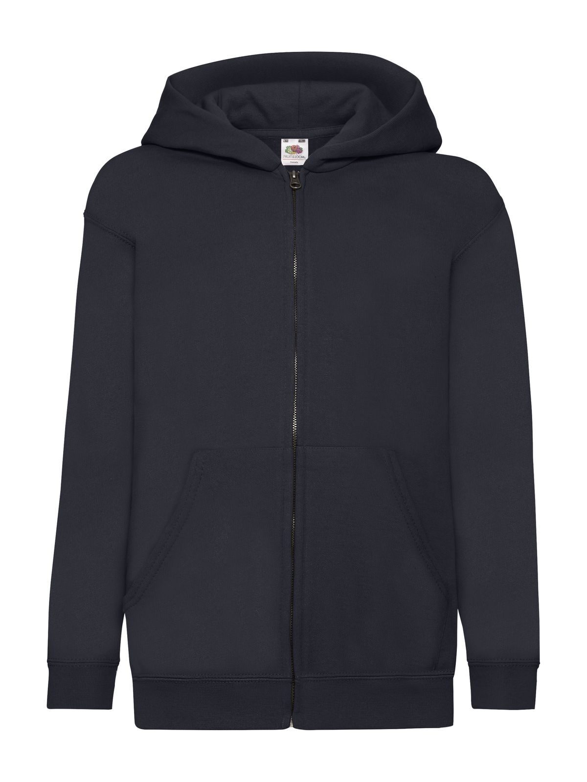 Sweat-shirt à capuche classique pour enfants avec longue fermeture éclair - AZ - Bleu marine profond