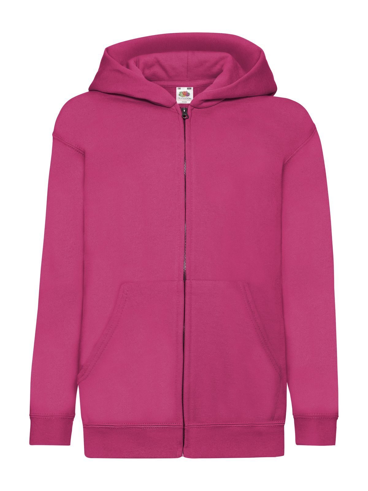 Sweat-shirt à capuche classique pour enfants avec longue fermeture éclair - 57 - Fuchsia