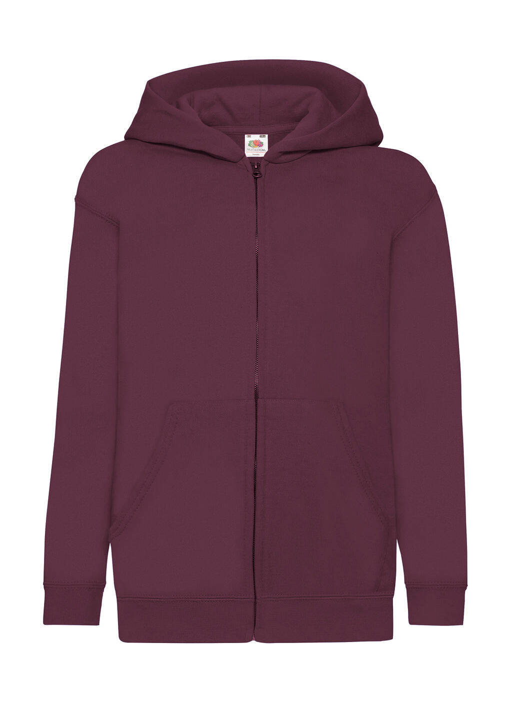 Sweat-shirt à capuche classique pour enfants avec longue fermeture éclair - 41 - Bourgogne