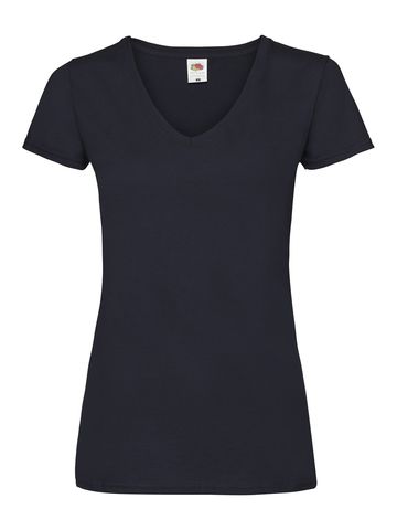 Damen Valueweight V-Ausschnitt T-Shirt - AZ - Mitternachtsblau