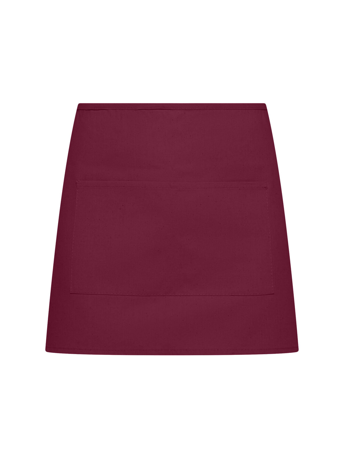 Einfache Halbschürze mit Tasche - BU - Burgund