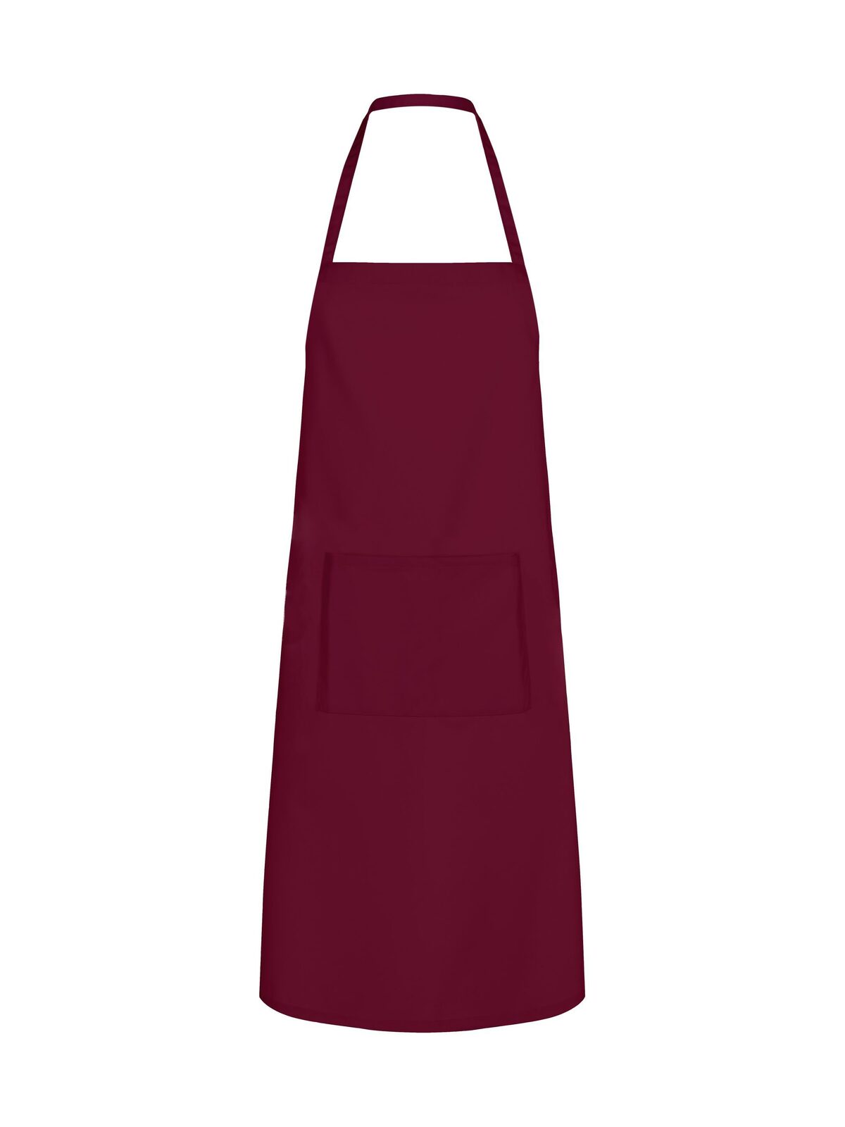 Basic Apron with Pocket - BU - Burgundy